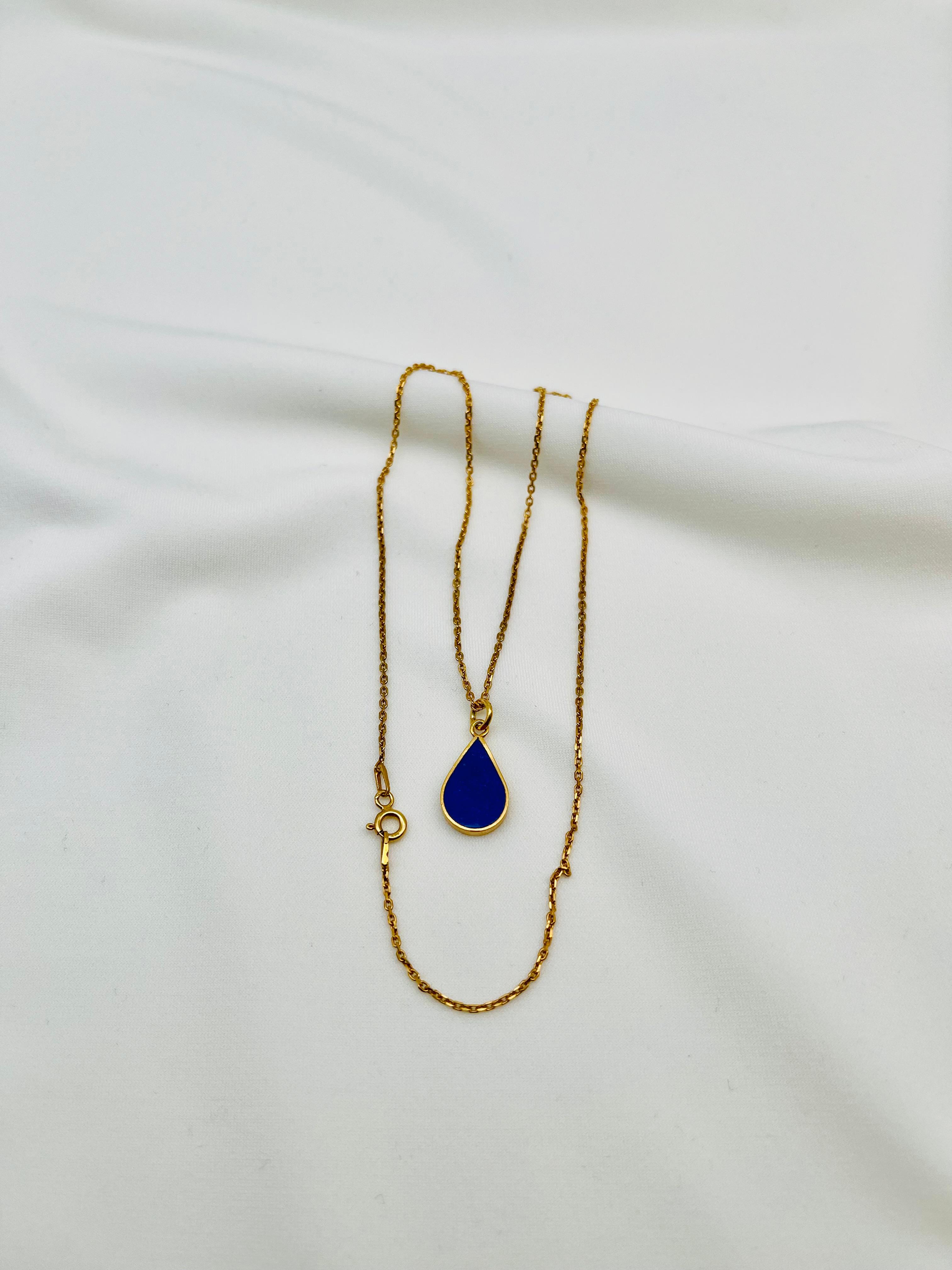 Chasma Lapis Tropfen Pendant