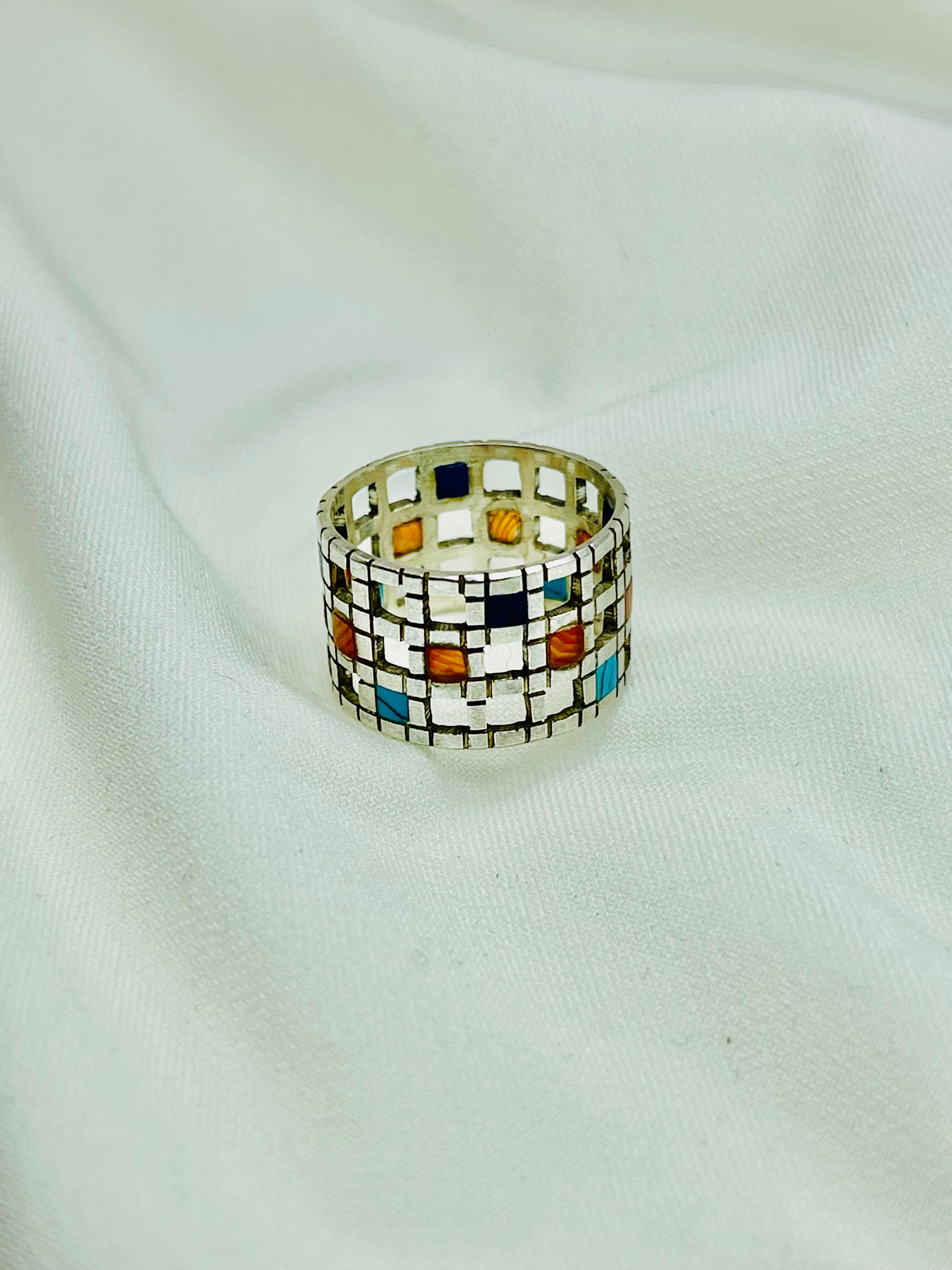Mosaikmuster Ring