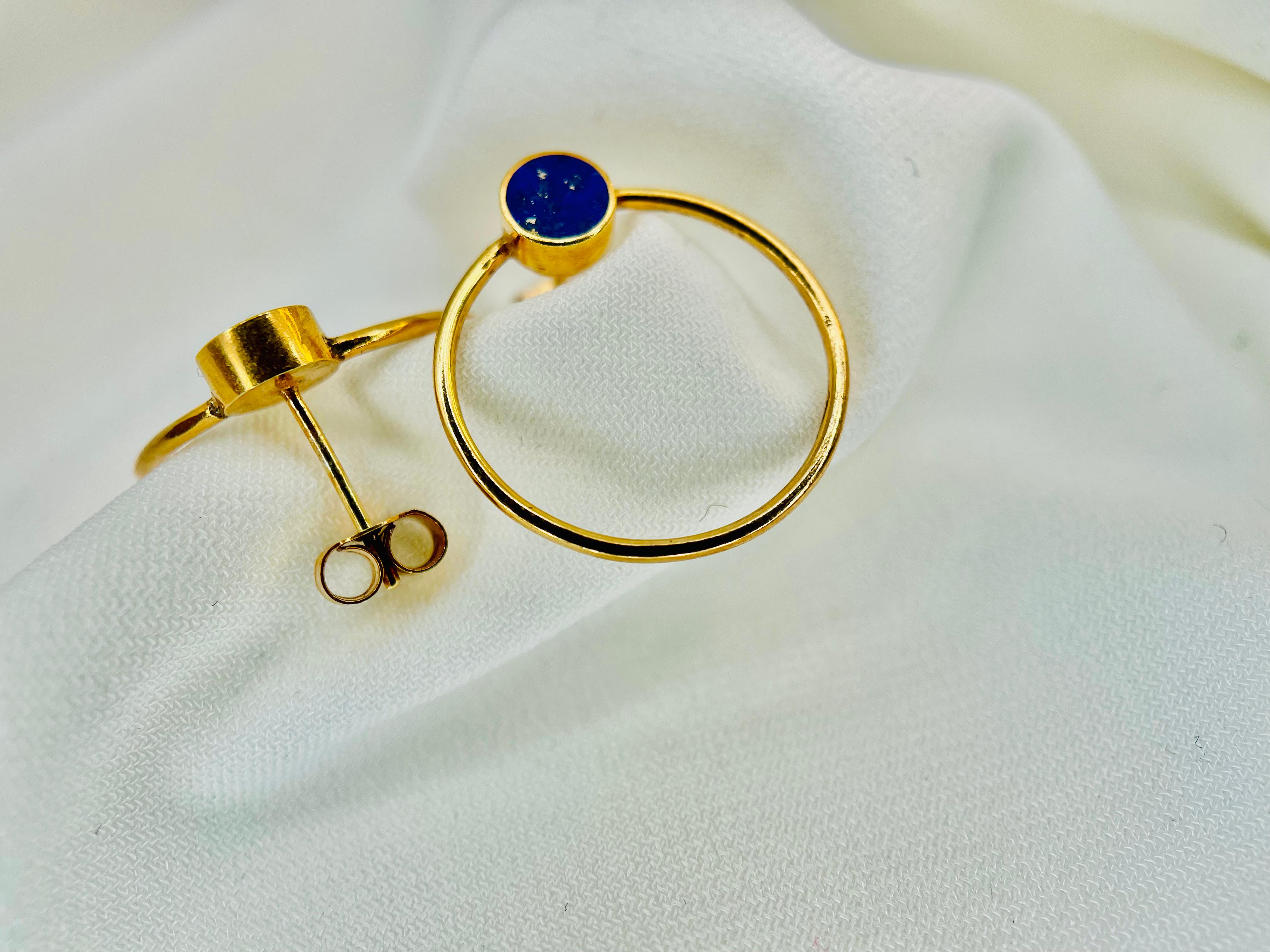 Kleine Asman Ohrstecker - Goldplatte