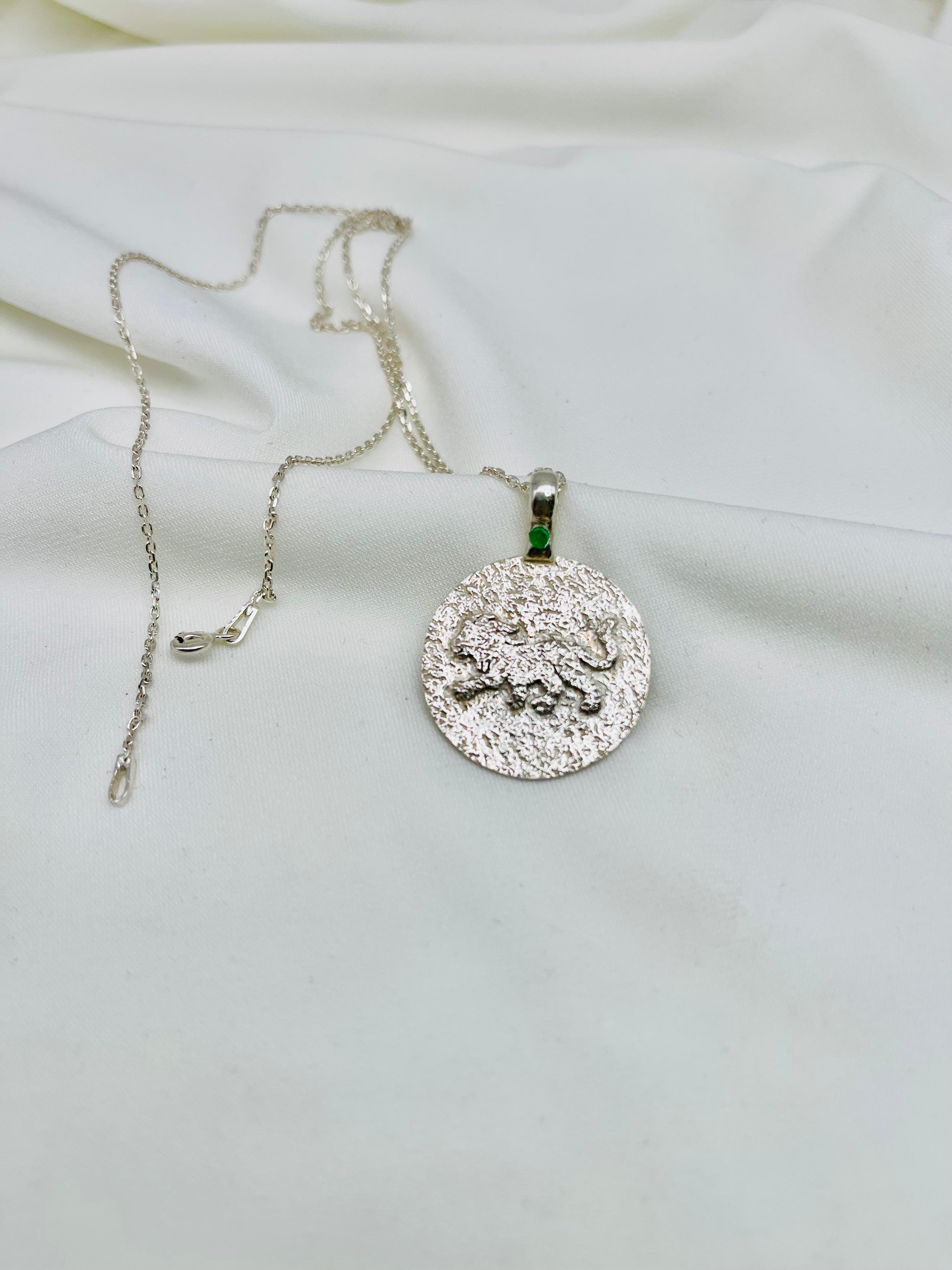  Schneeleopard Talisman Silber