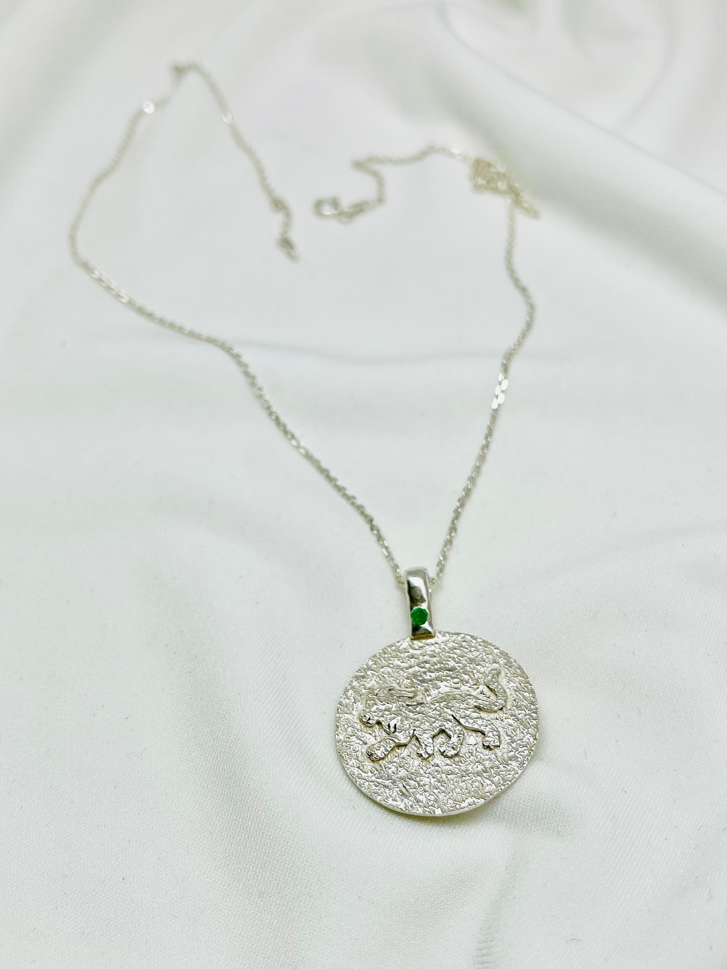  Schneeleopard Talisman Silber