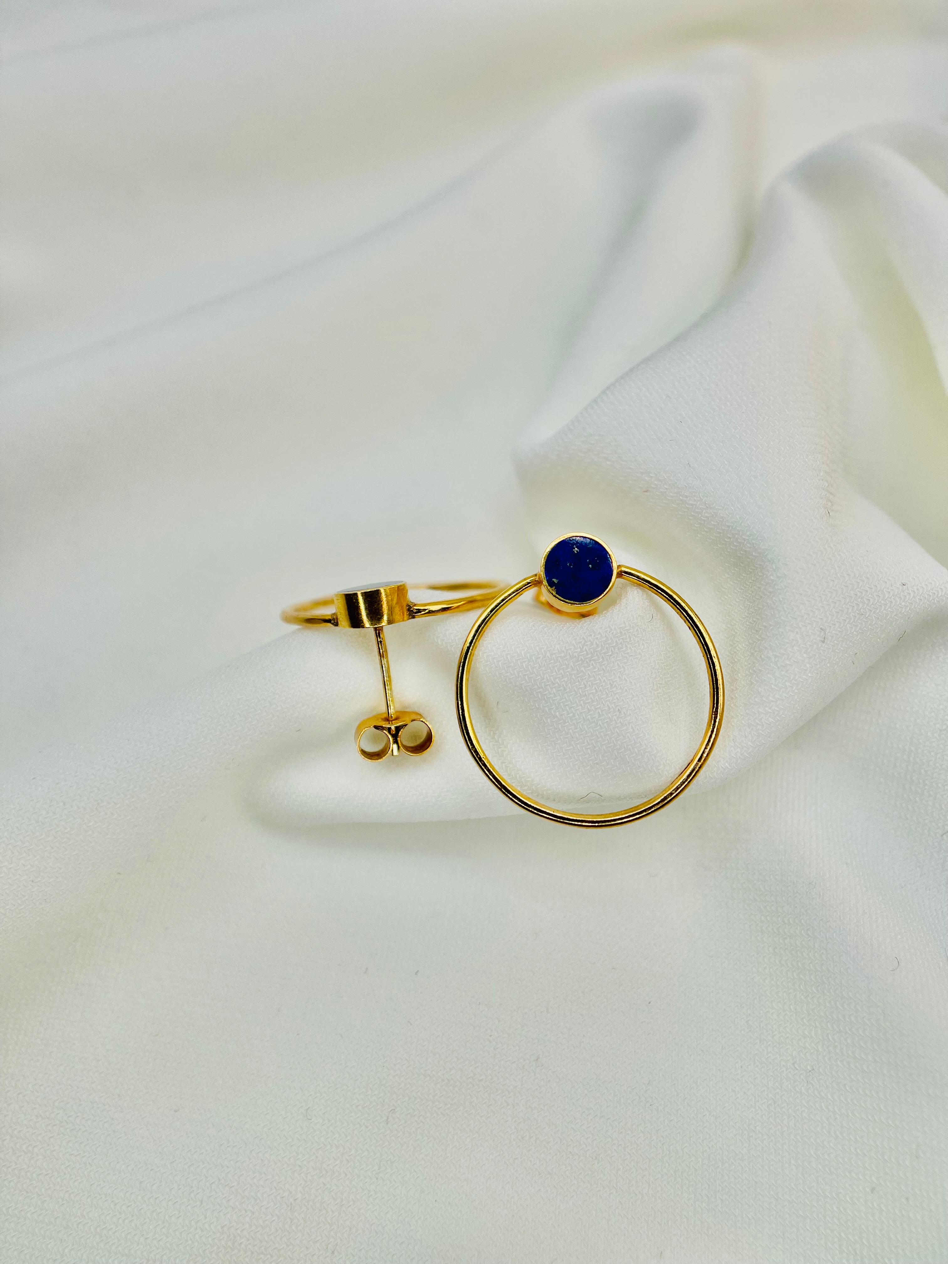 Kleine Asman Ohrstecker - Goldplatte