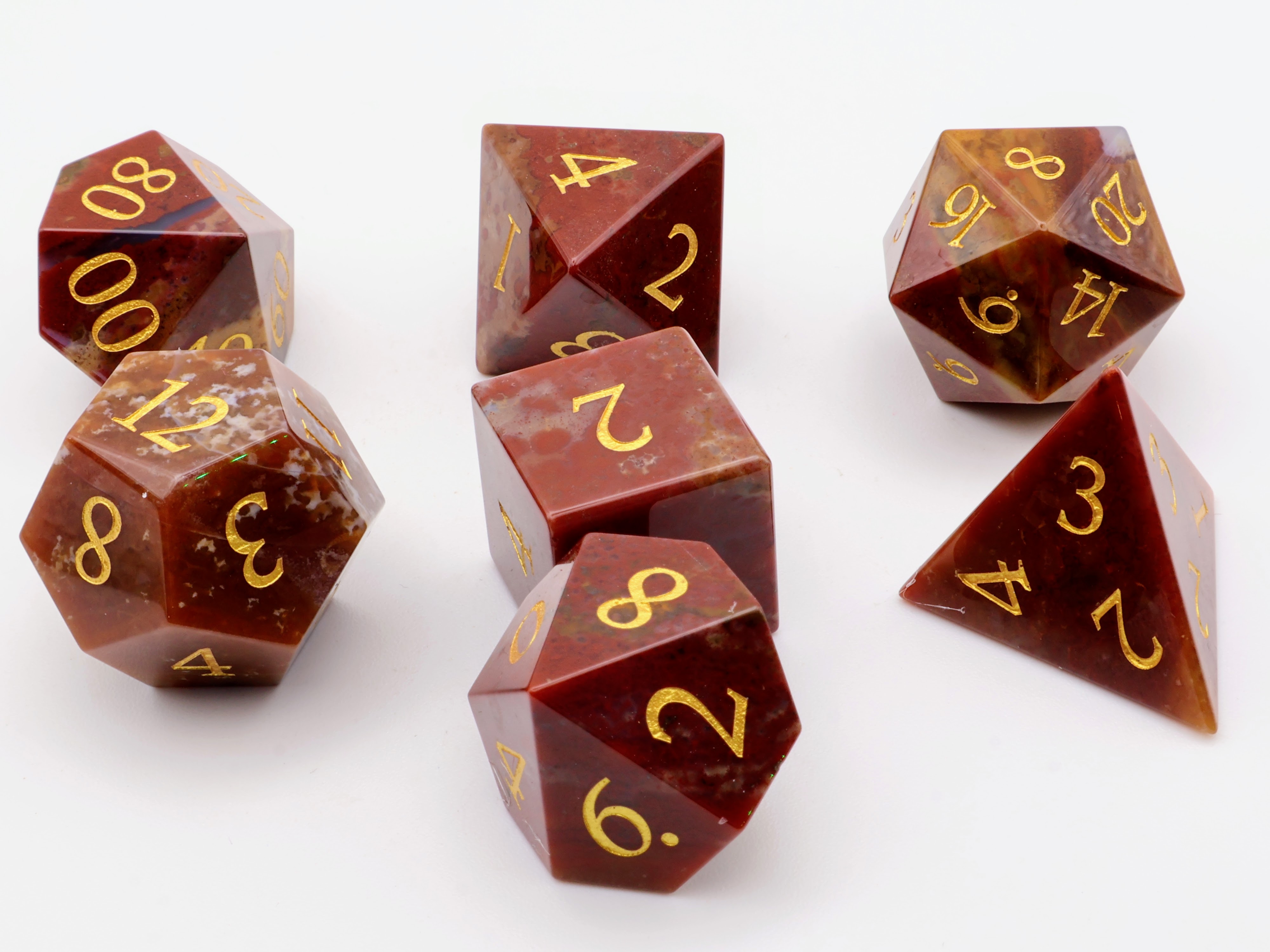 Dragon Blood Jasper Gemstone Dice