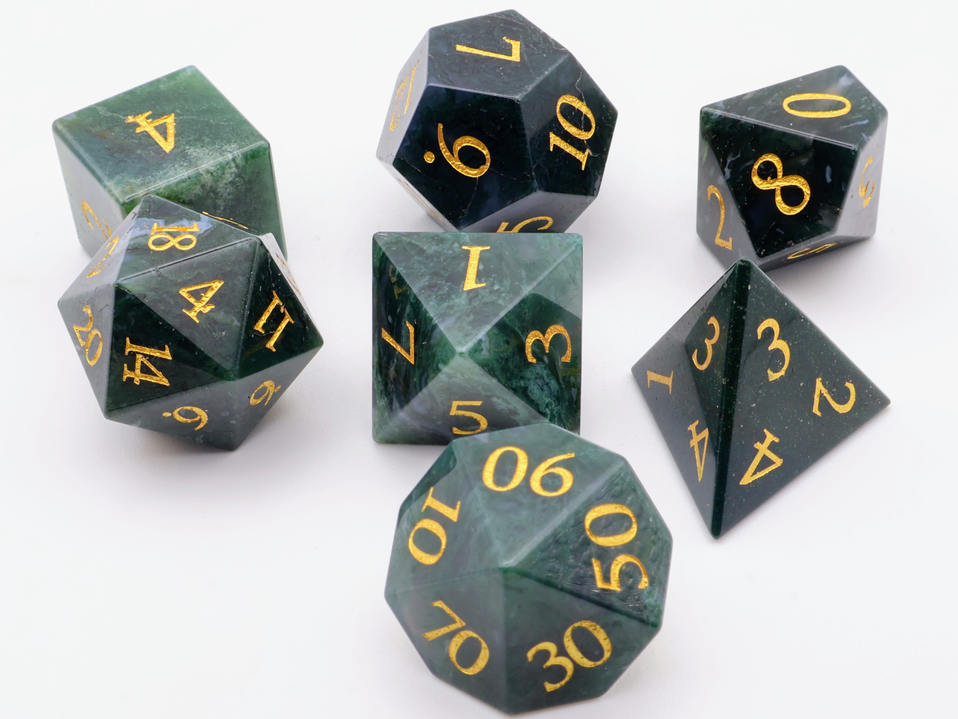 Aquatic Agate Gemstone Dice