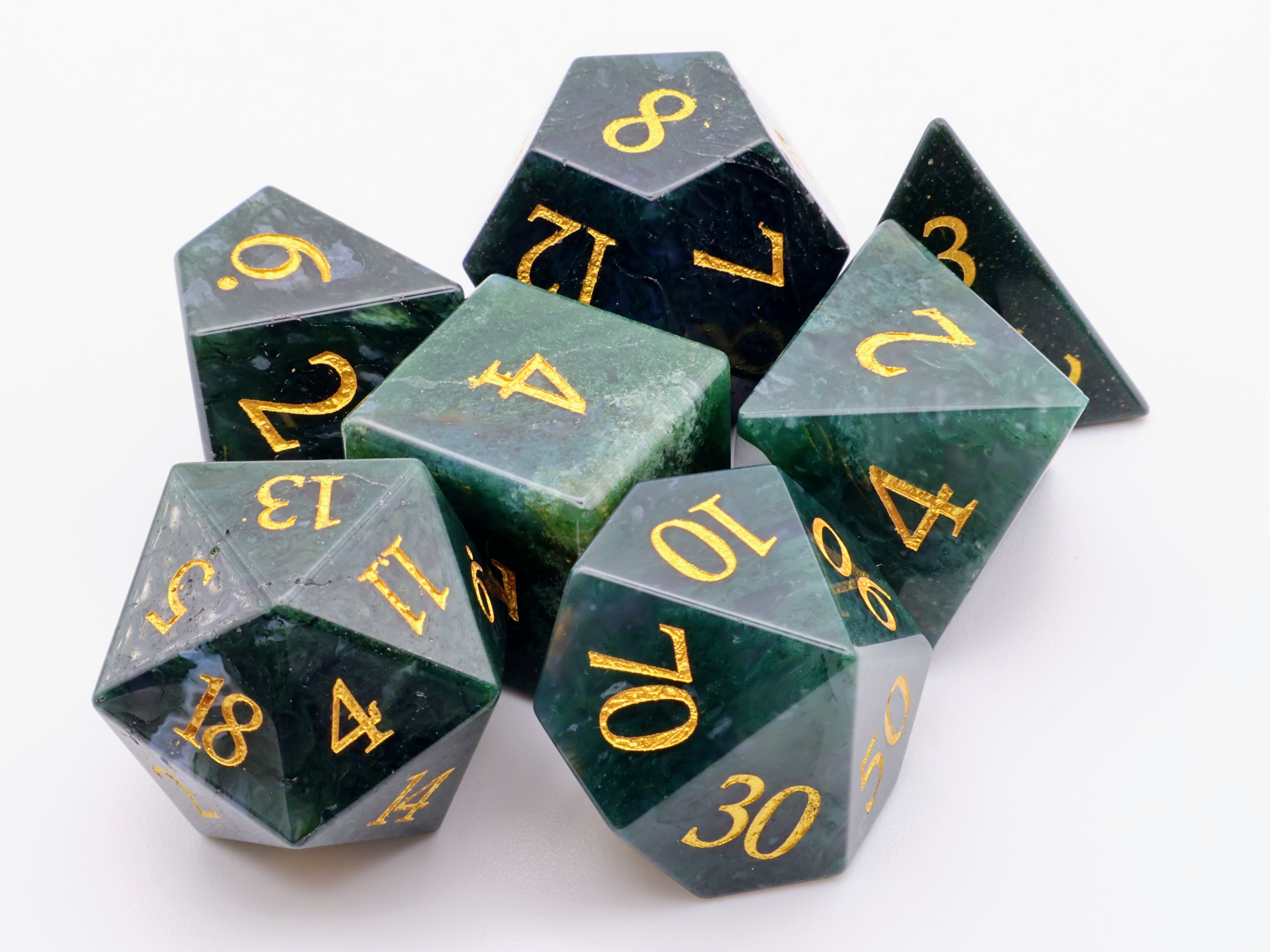 Aquatic Agate Gemstone Dice