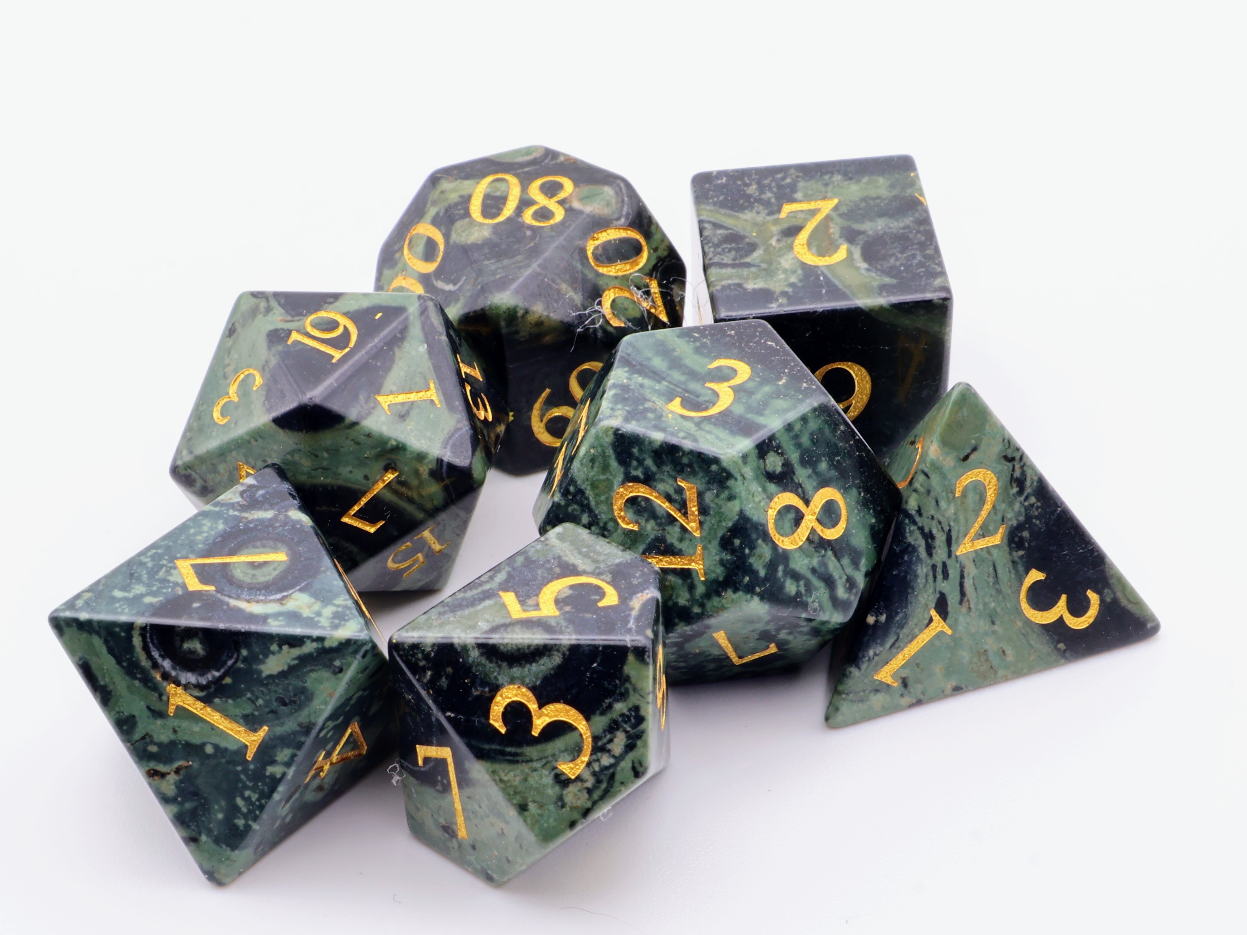 Kambaba Jasper Gemstone Dice