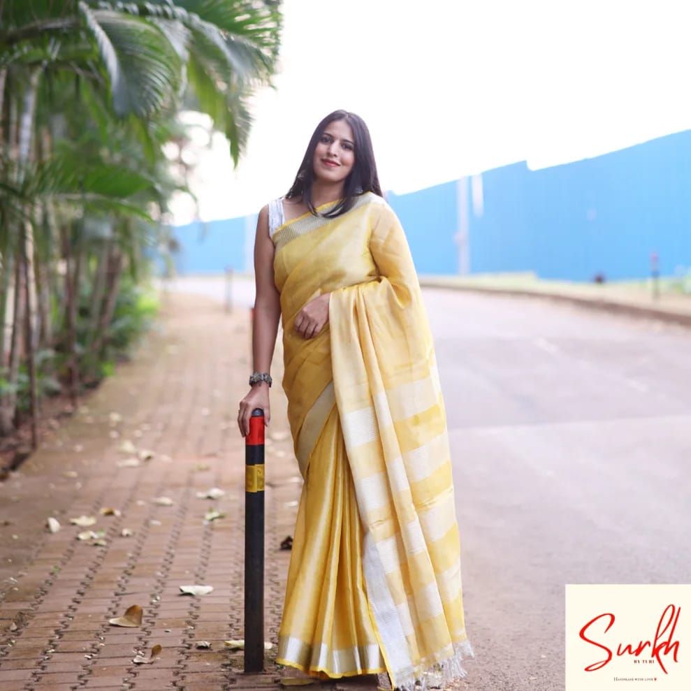 Tissue Linen Saree