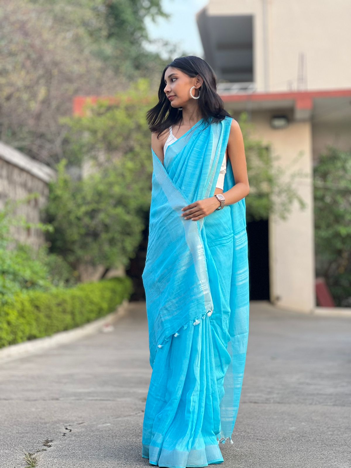 Linen Saree
