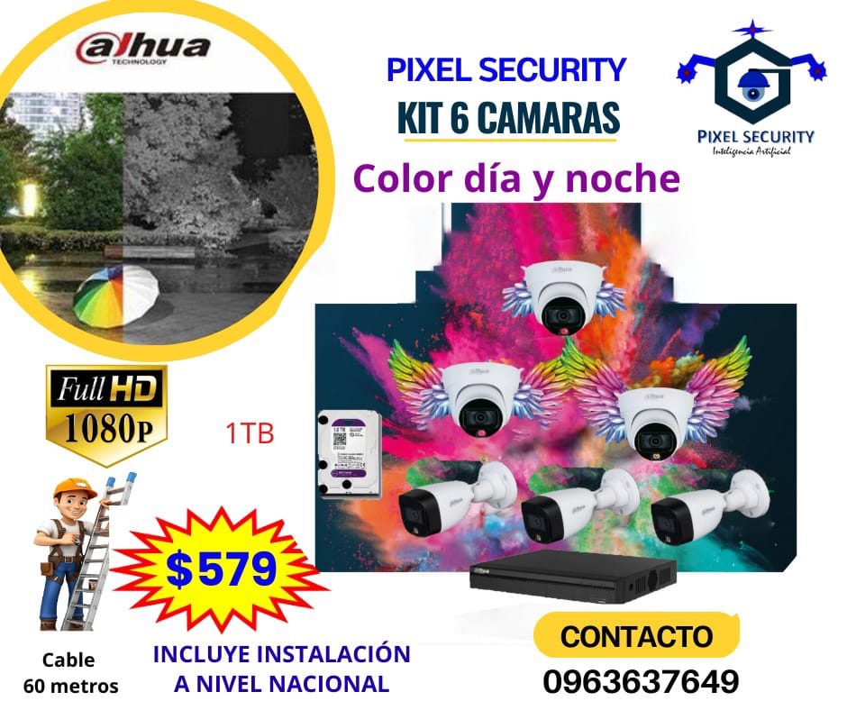KIT 6 CAMARAS DE SEGURIDAD
