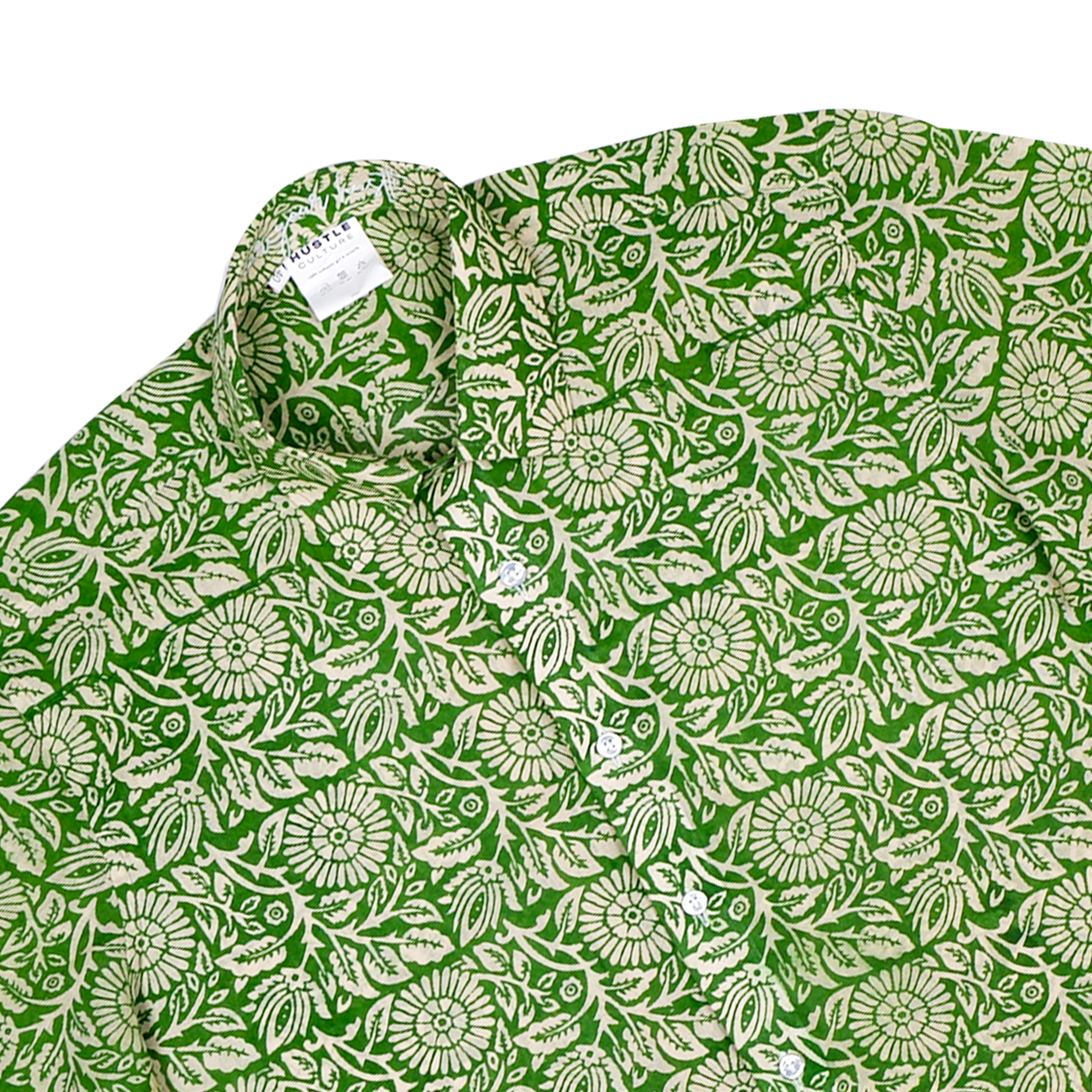 Green Geometric Flower