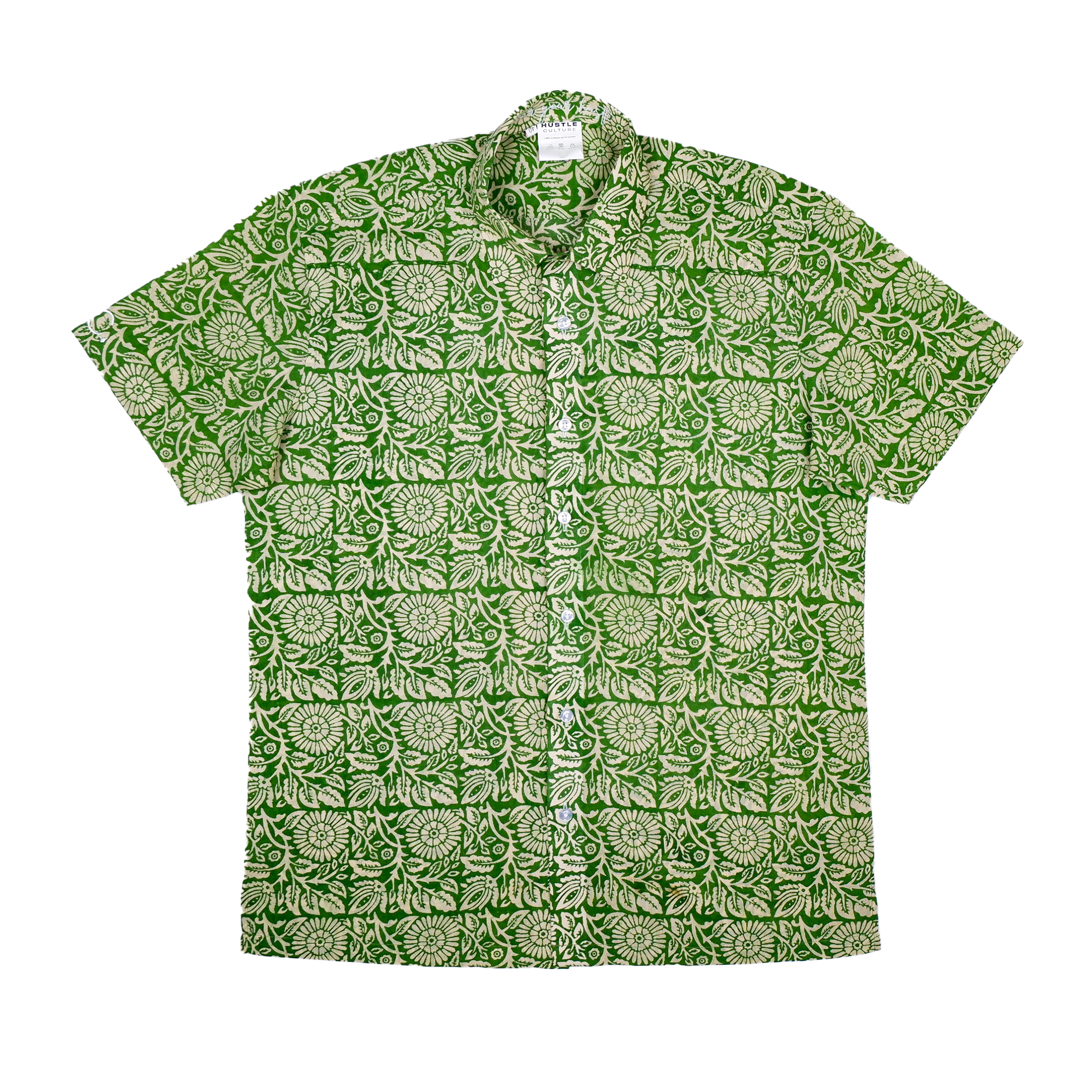 Green Geometric Flower