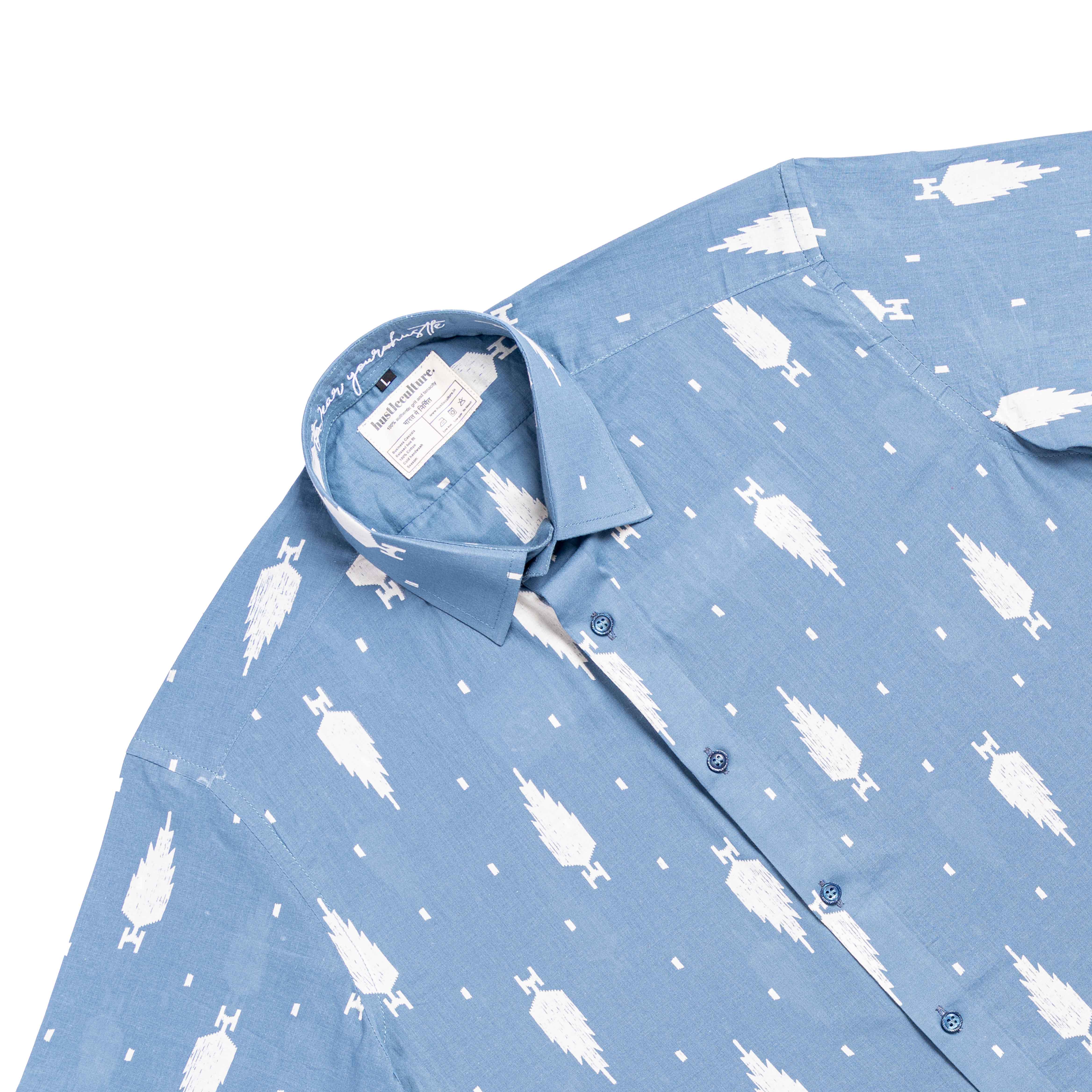 Powder Blue Ikkat