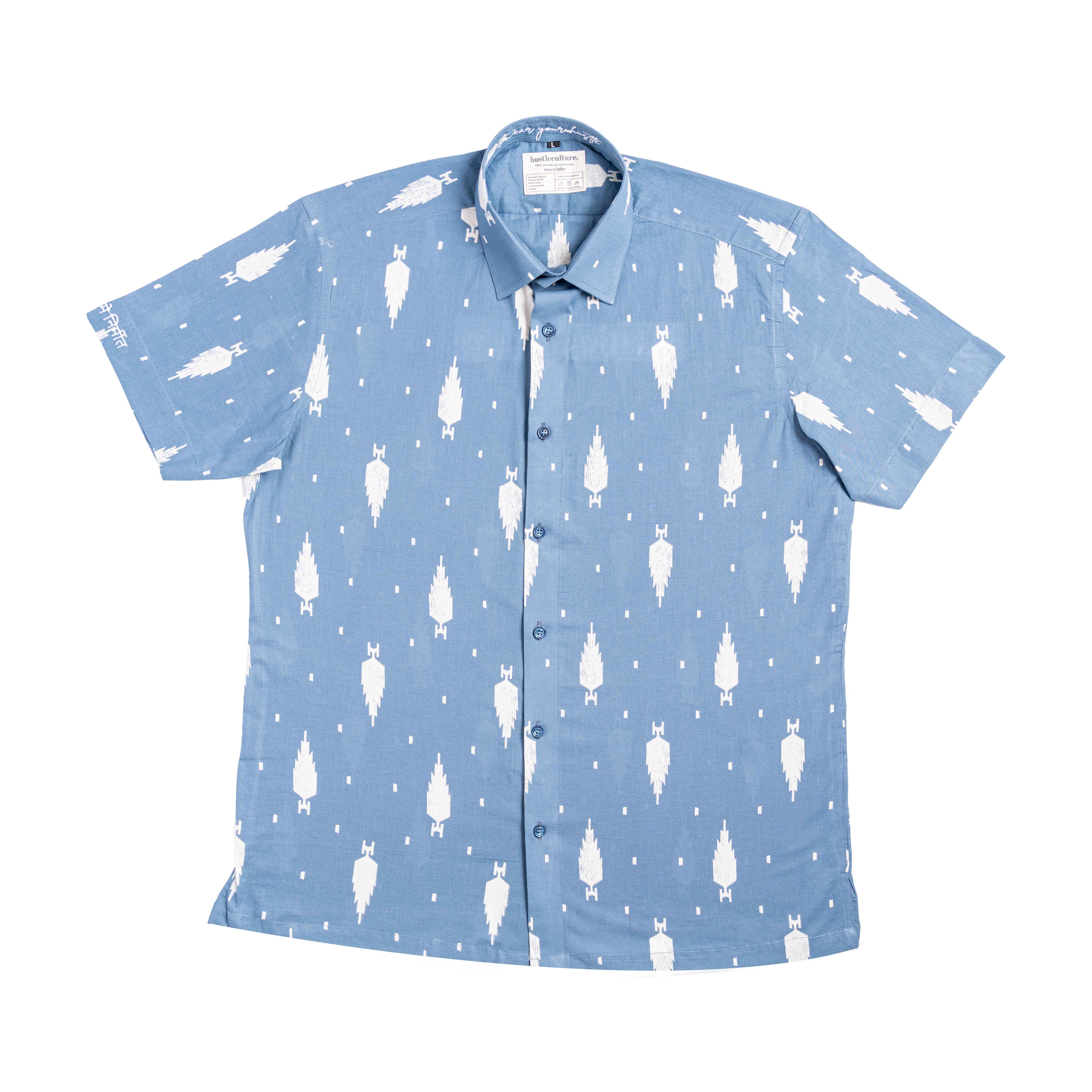Powder Blue Ikkat