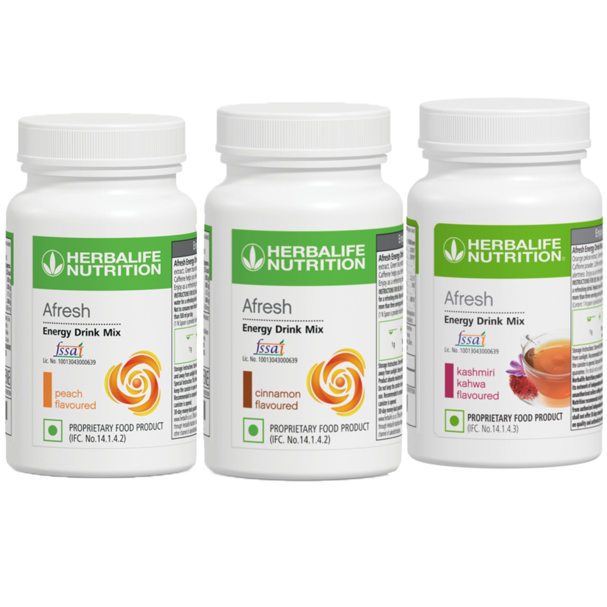 Herbalife Afresh Energy Drink Mix (Peach + Cinnamon + Kashmiri Kawaha )