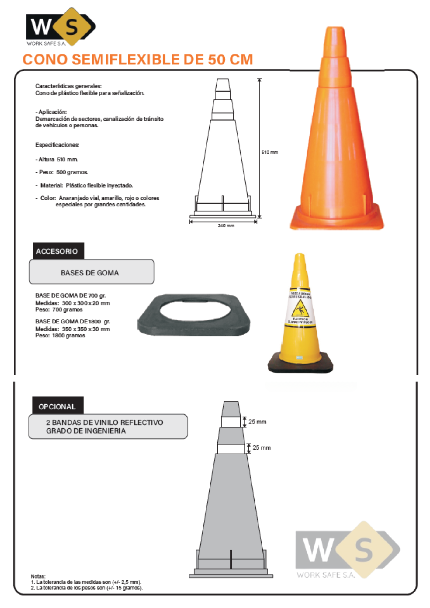 Cono vial de 50 cm - CONO50NV