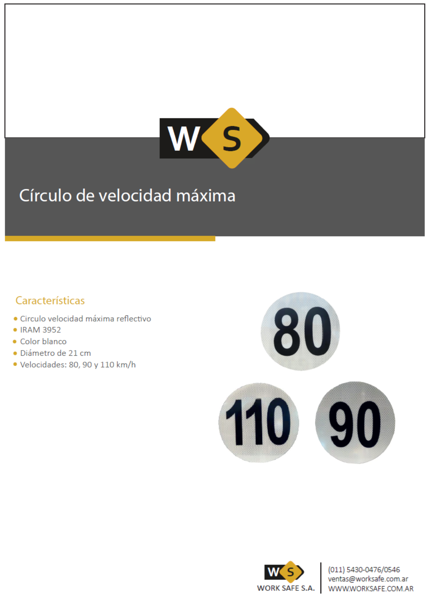 Círculo de velocidad 80 km - CIRVEL80