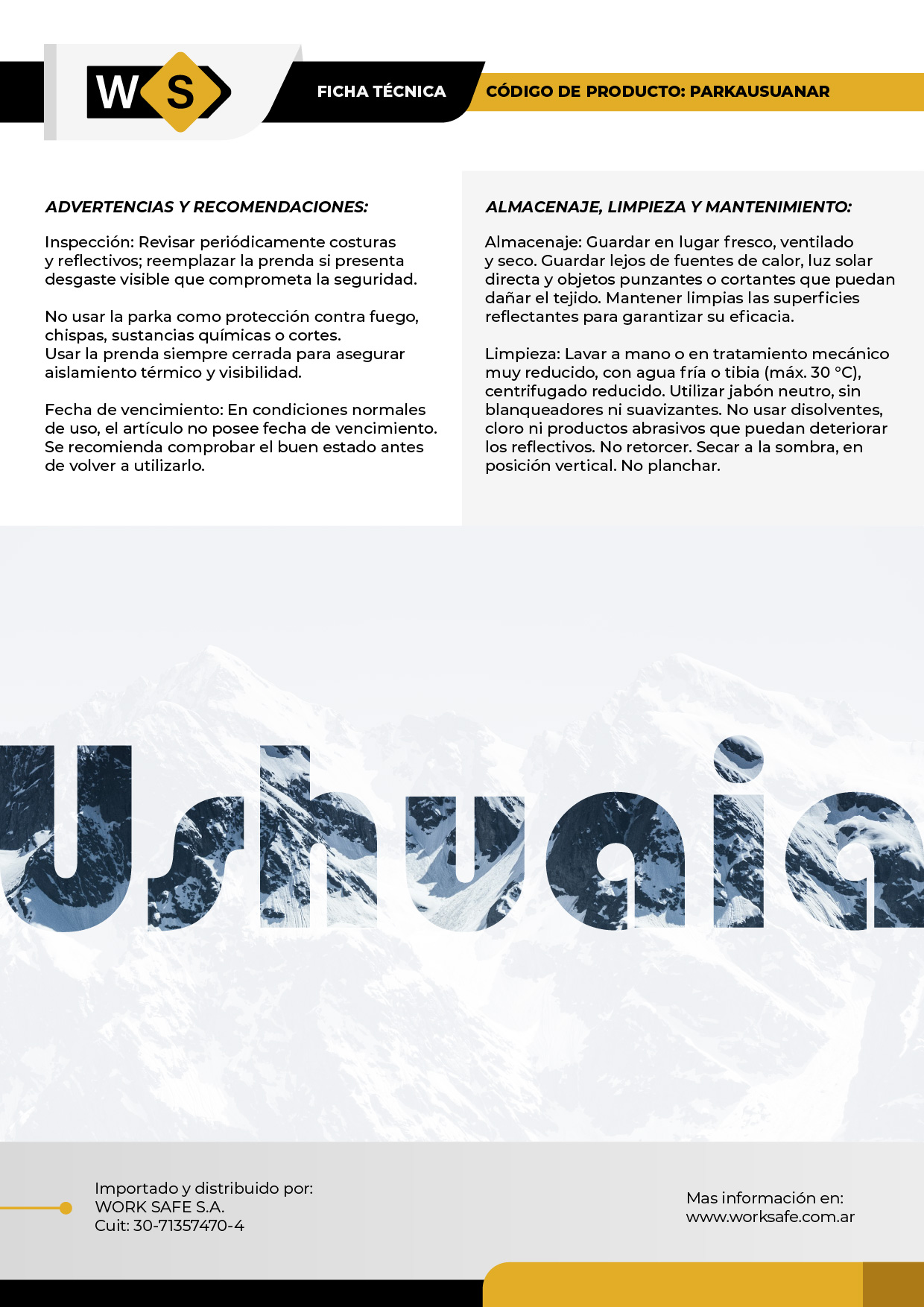 Parka Naranja Ushuaia - PARKAUSUANAR