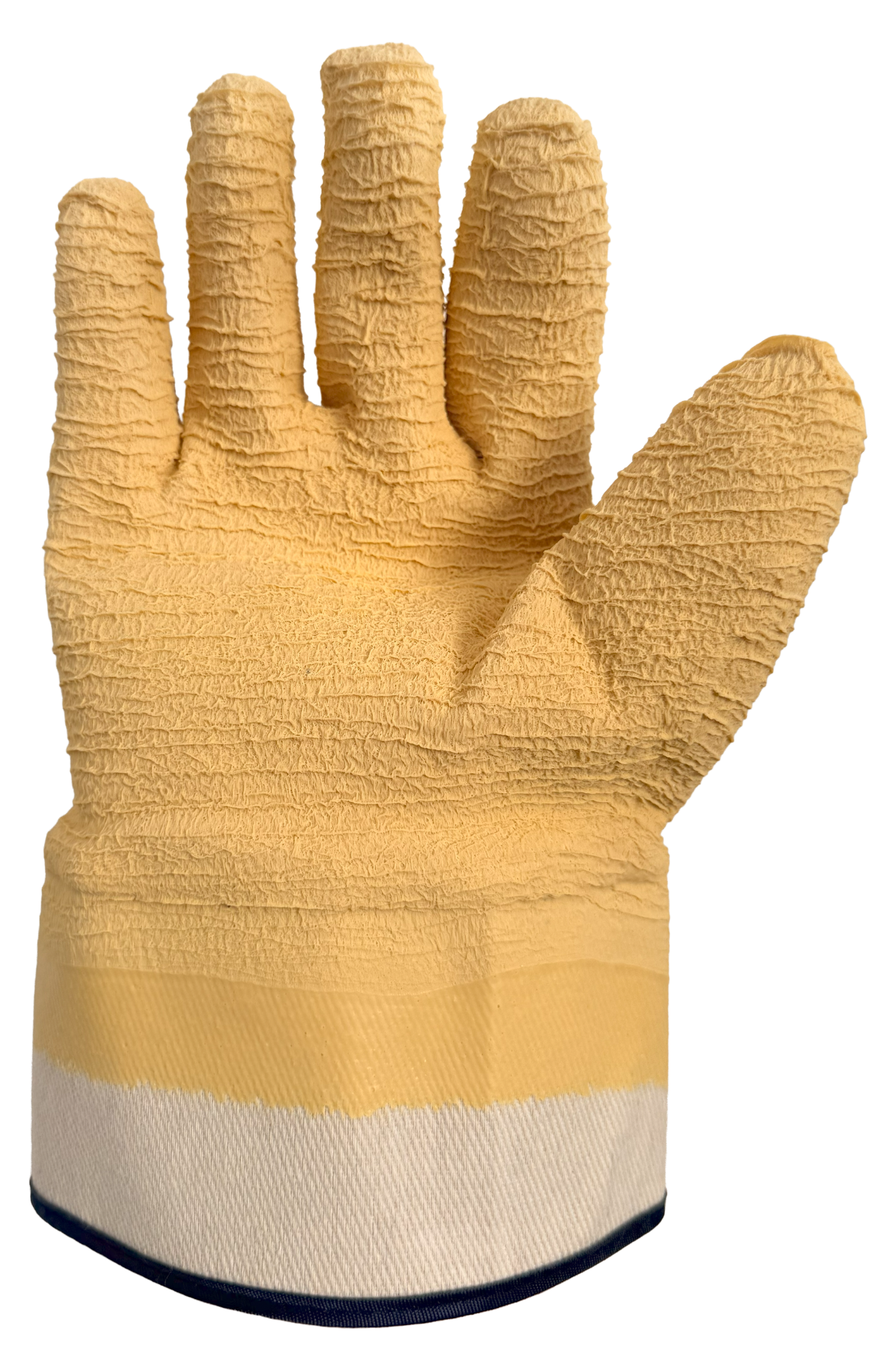 Guante baño látex rugoso, mondongo puño lona - L1705
