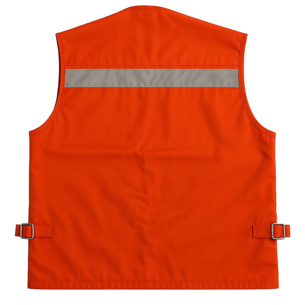 Chaleco Geólogo color naranja, con reflectivos - GEOLOGO