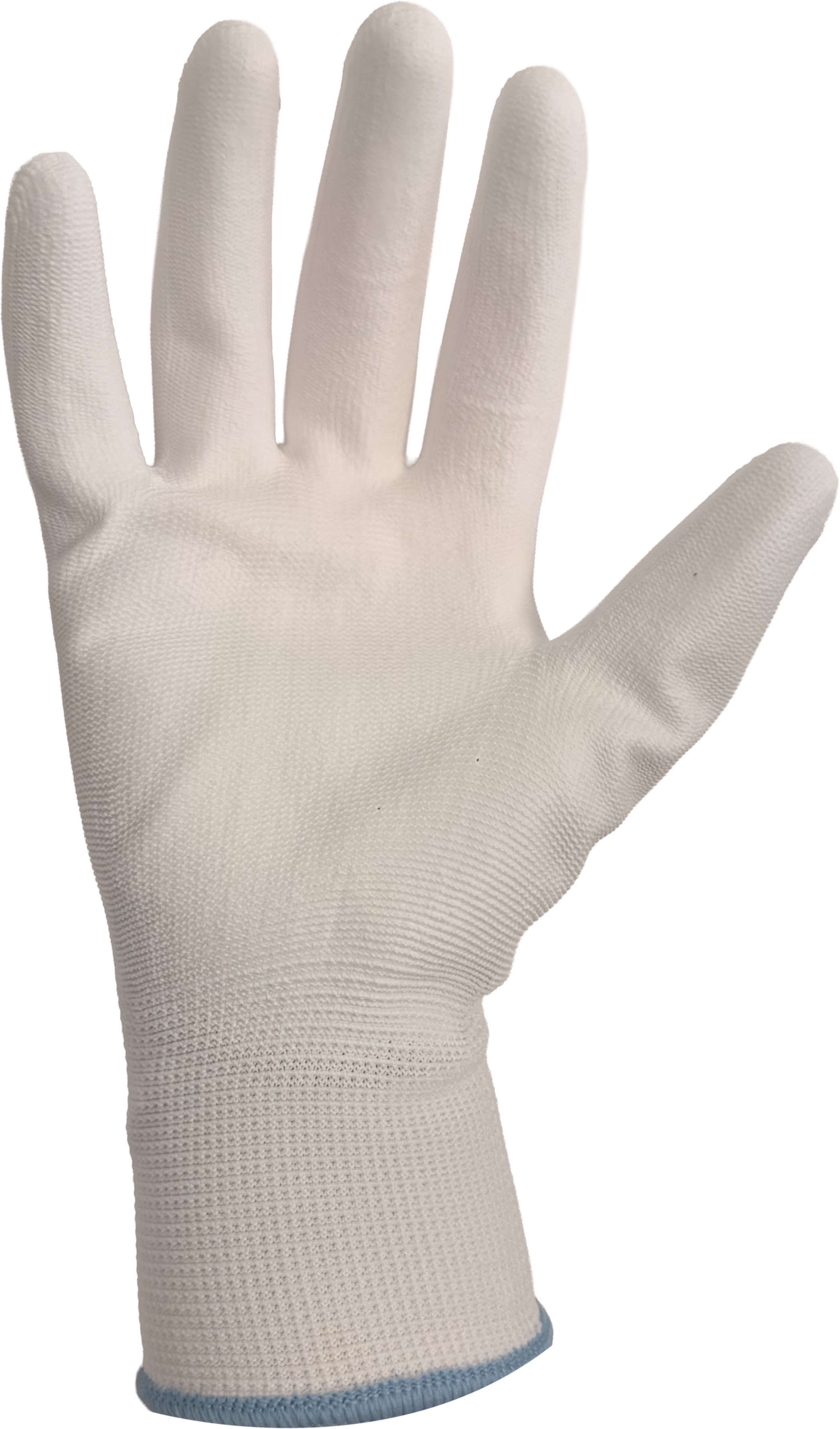 Guante de poliéster G13 con baño en PU blanco - PU1101-02