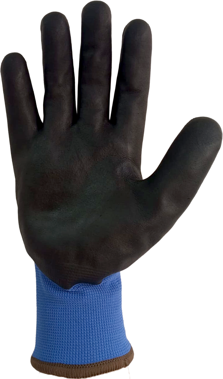 Guante de acrílico y poliéster para frío baño nitrilo espumado - W2101