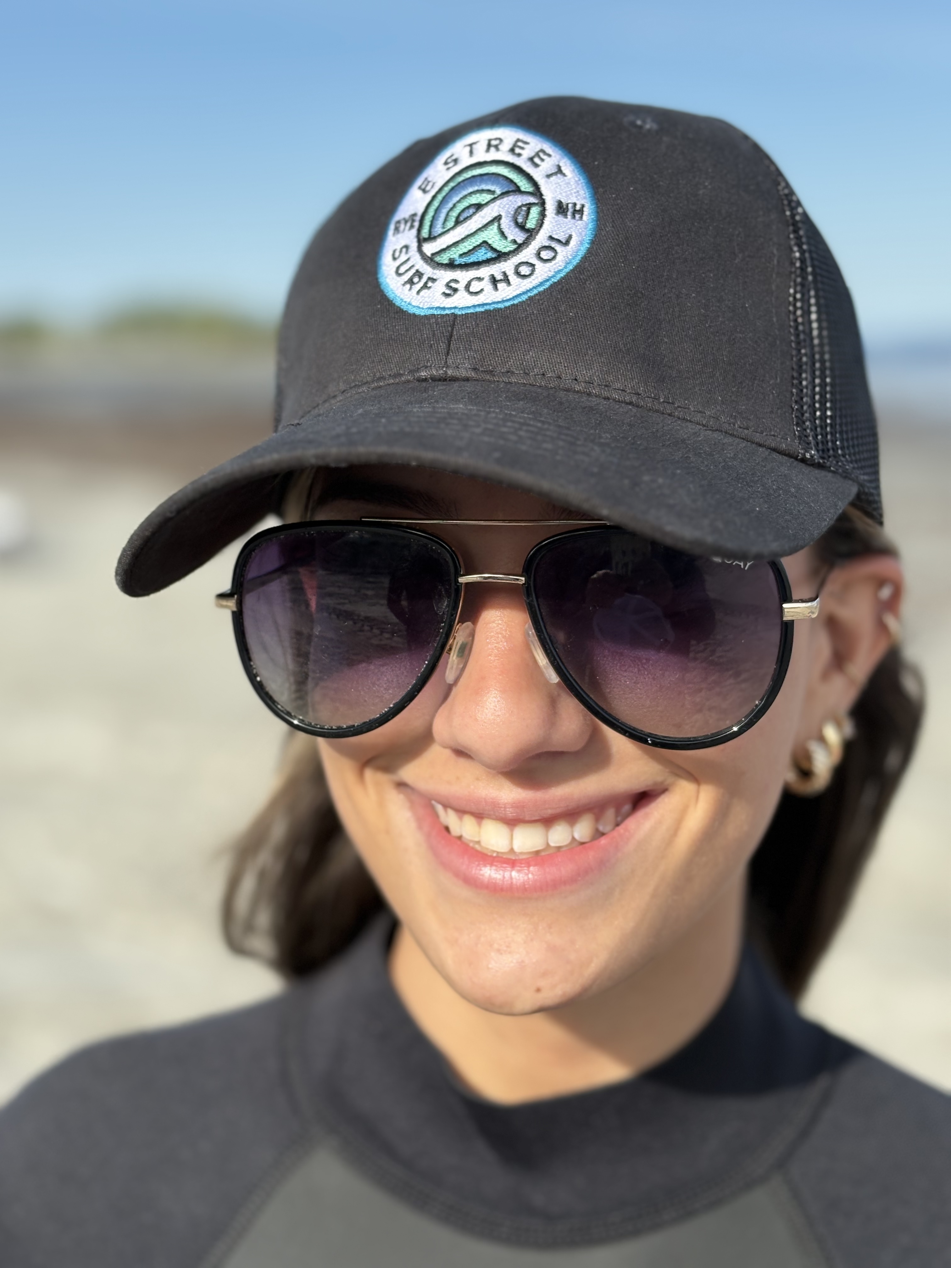 E Street Logo Trucker Hat (Black/Black)
