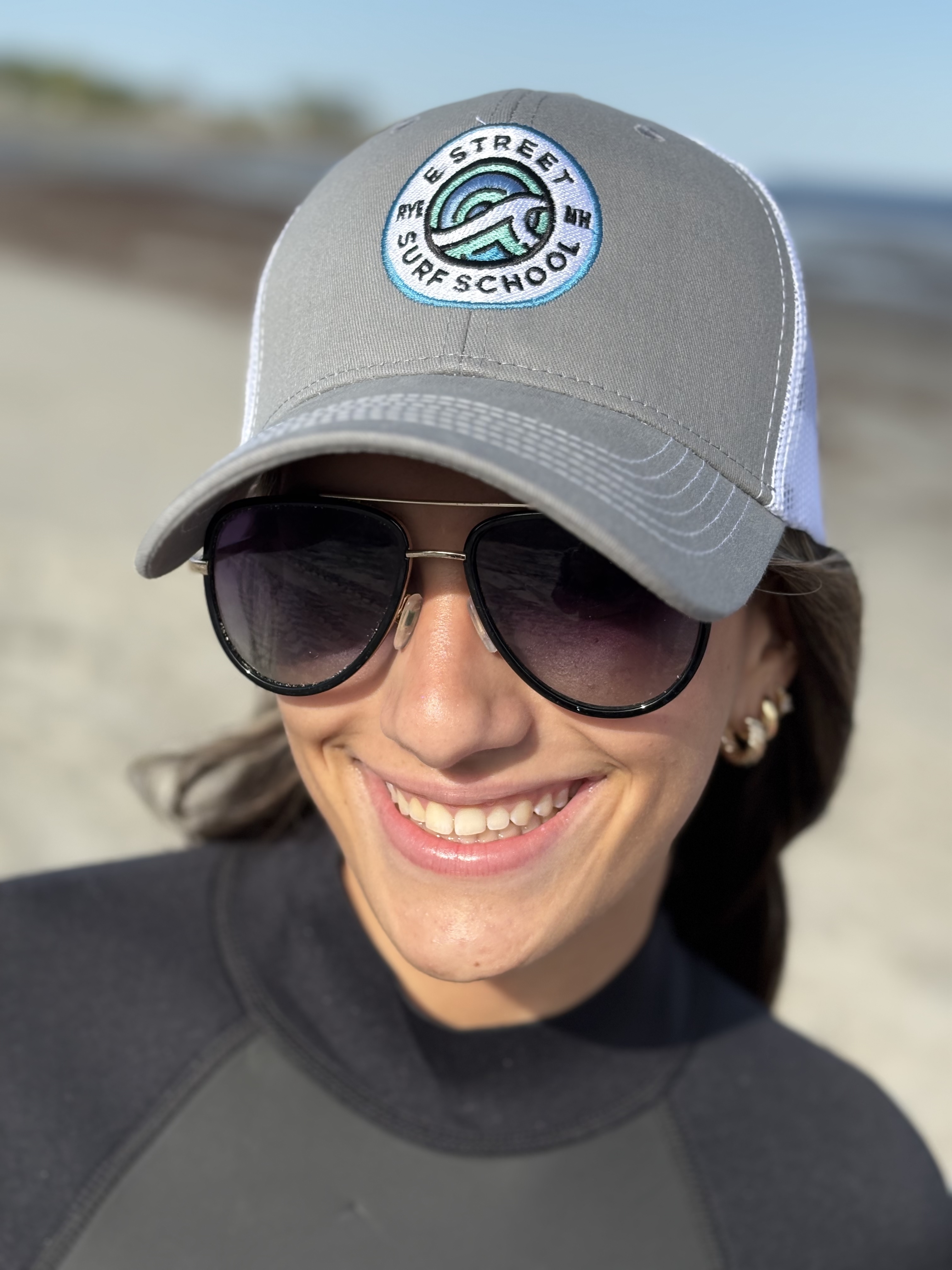 E Street Logo Trucker Hat (Gray/White)