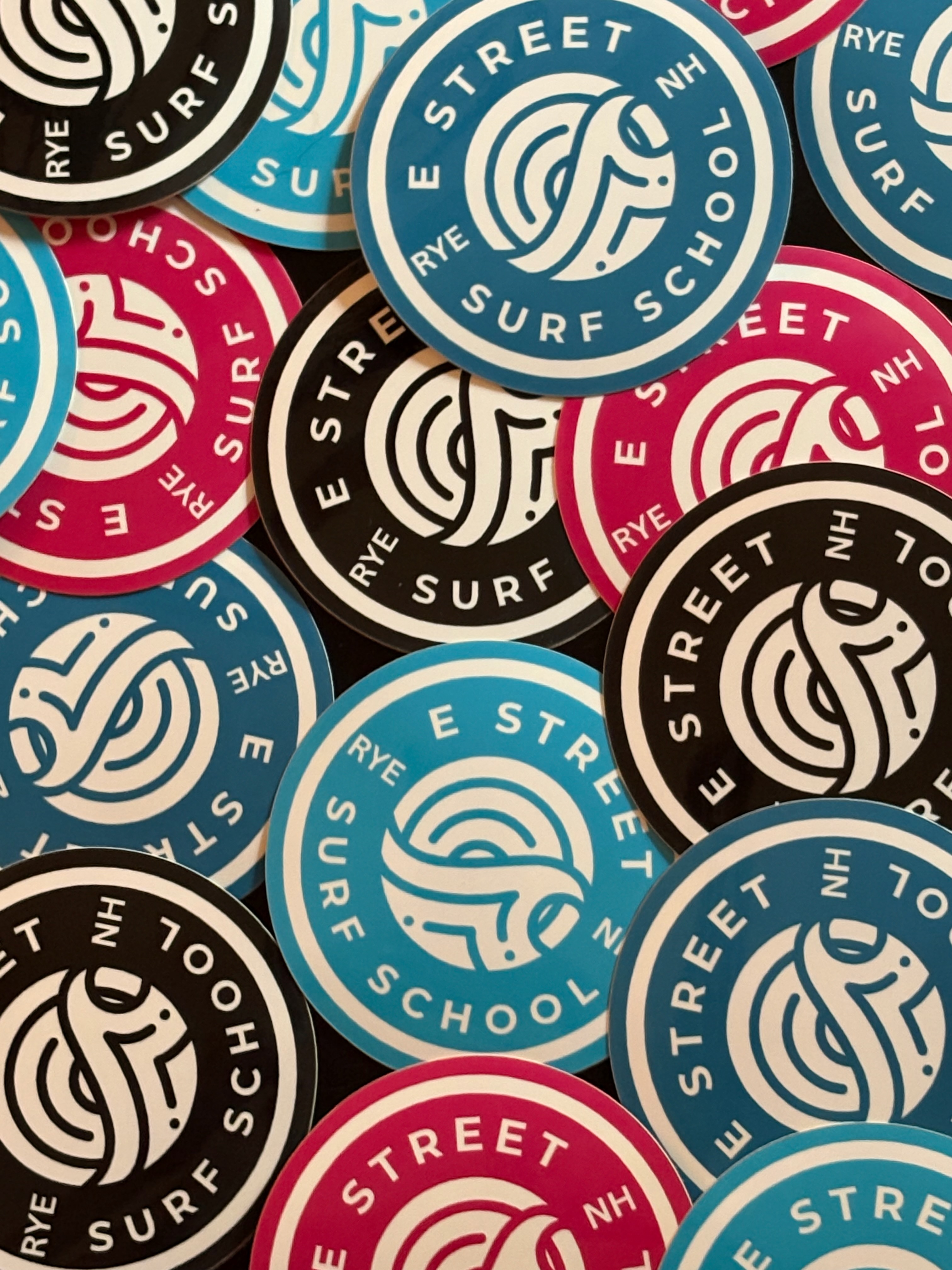 E Street Surf School Stickers
