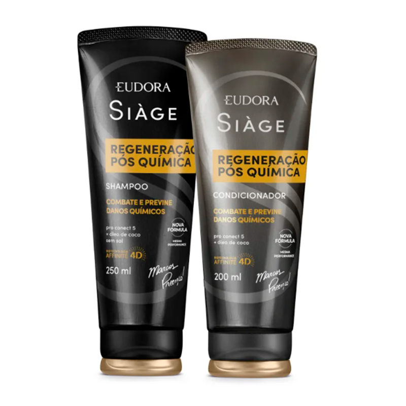 Combo Siàge Regeneração Pós Química: Shampoo 250ml + Condicionador 200ml