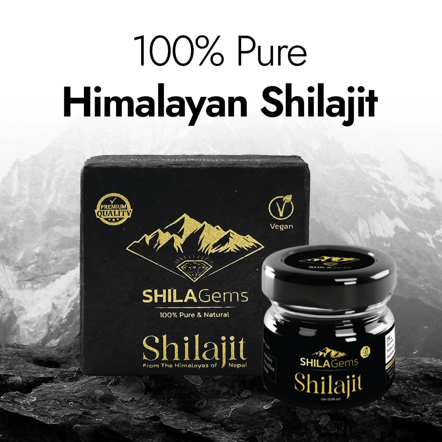 Shilagems Pure Himalayan Shilajit Resin – 100g