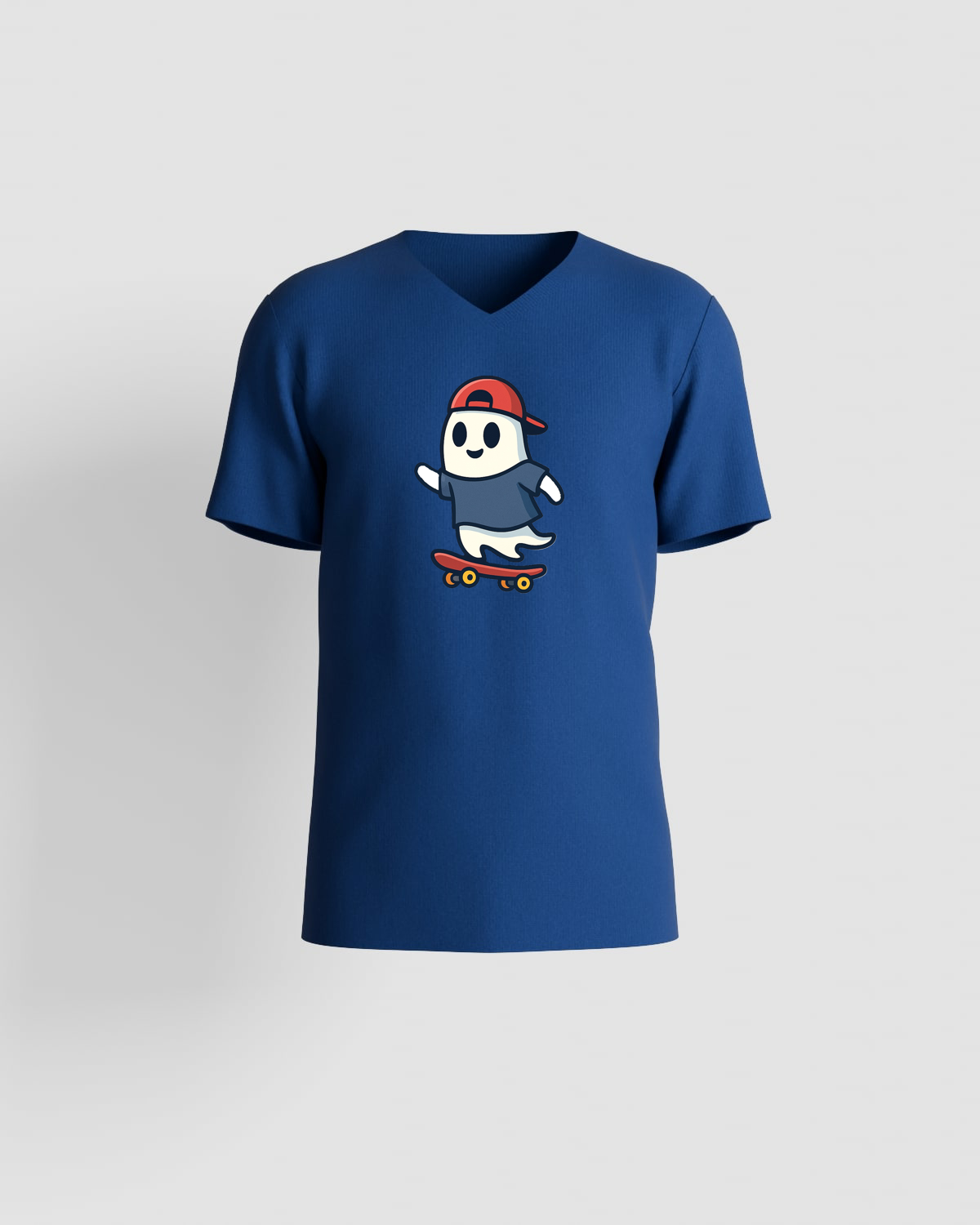 Tshirt Azul Fantasma - Gola em Bico