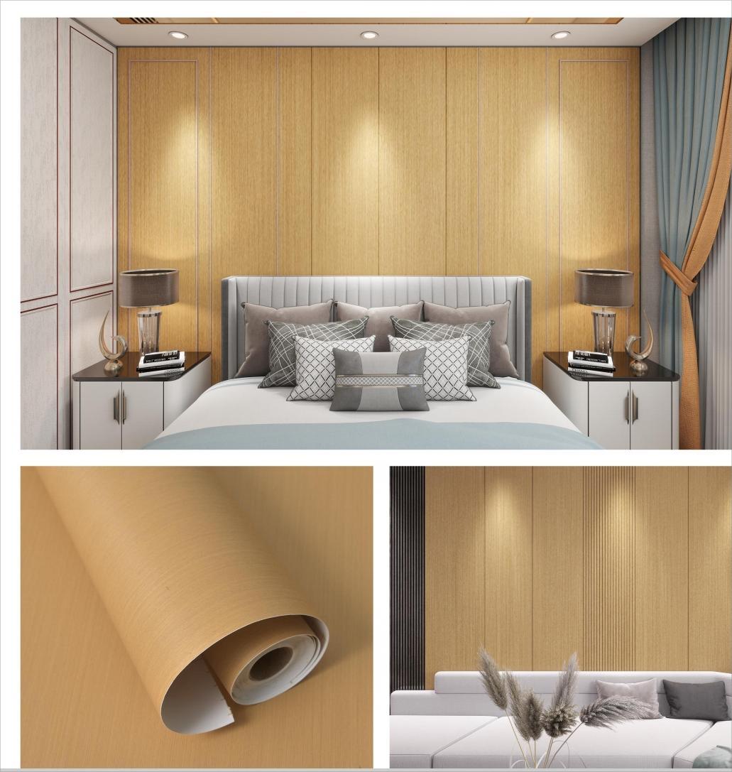 Thickened Wood Grain Eco-Friendly Vinyl Peel and Stick Self-Adhesive Wall Film, Eco-Laminate Film,  Vinyl Laminate Film , Decorative Vinyl Film for Countertop, Kitchen Cabinets, Shelf, Drawer Liner, Easy to Clean Removable Wall Covering