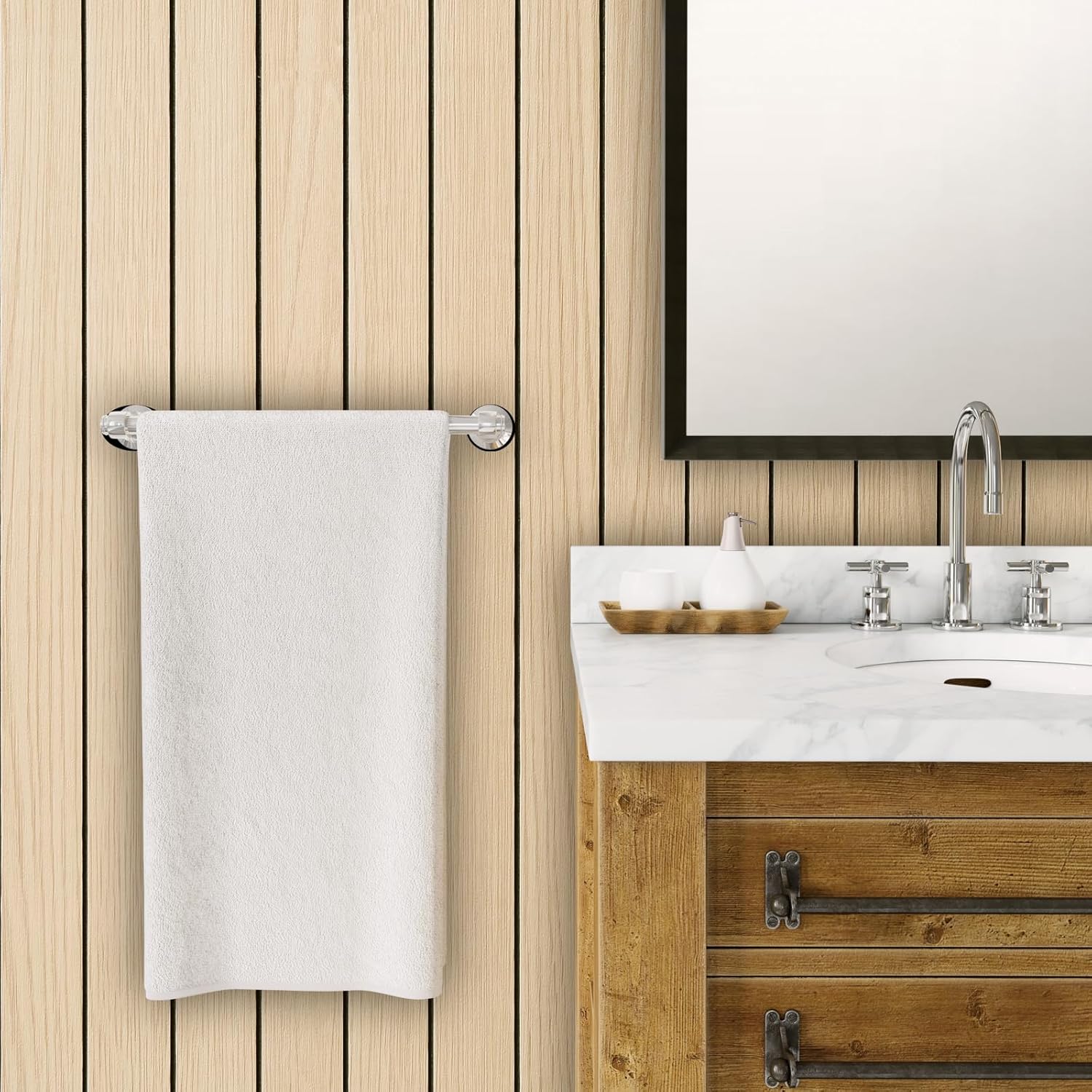 Wood Grille Self-Adhesive Wall Stickers Wood Grain Grille Background Thickening Wallpaper, 60X300CM PVC Self-Adhesive Sticker Roll, Noise Reduction Wall Panels for Wall Decor