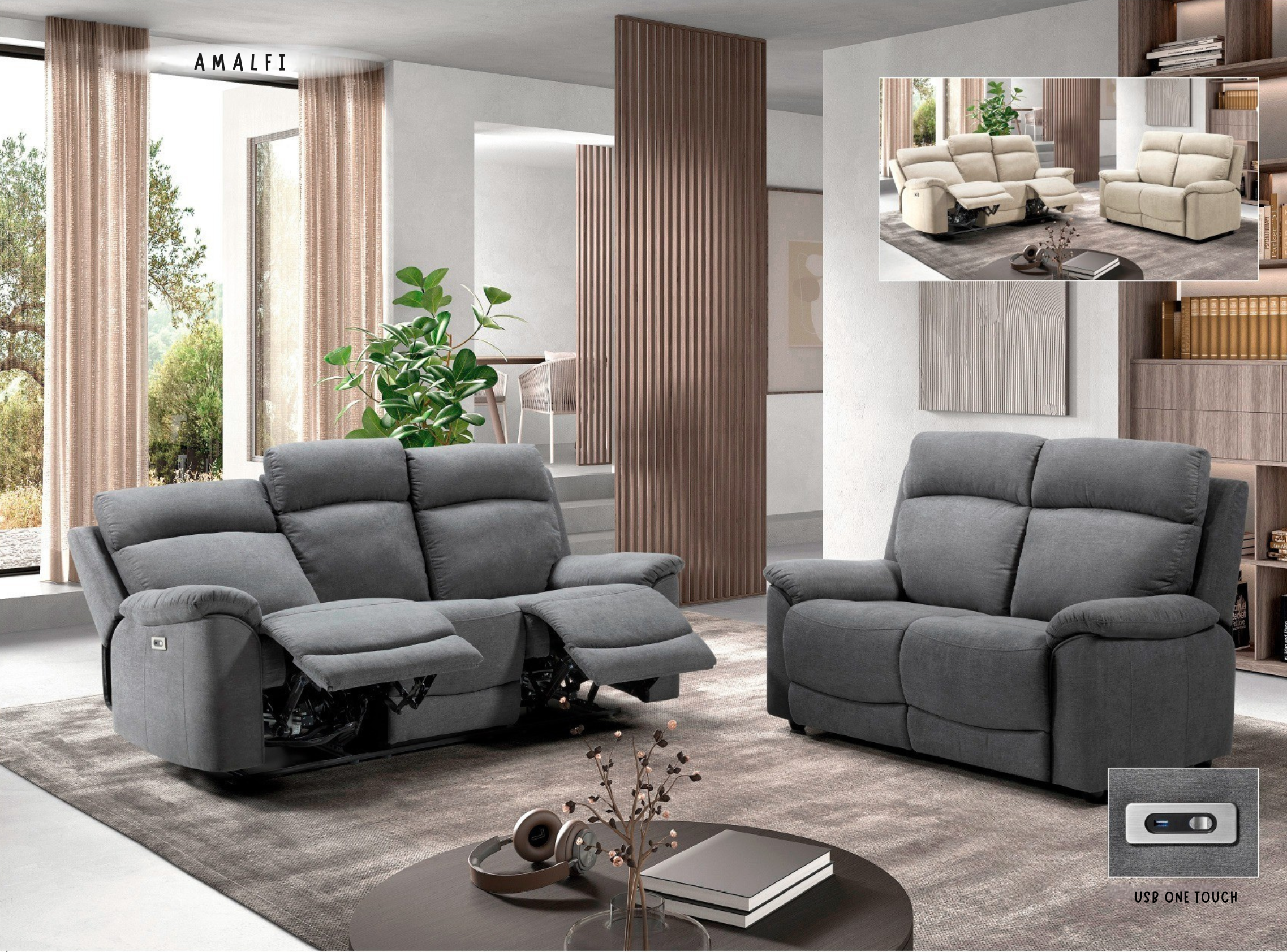 Amalfi - Salon Relax Électrique & Manuel / Salon Fixe / Fauteuil Électrique & Manuel 