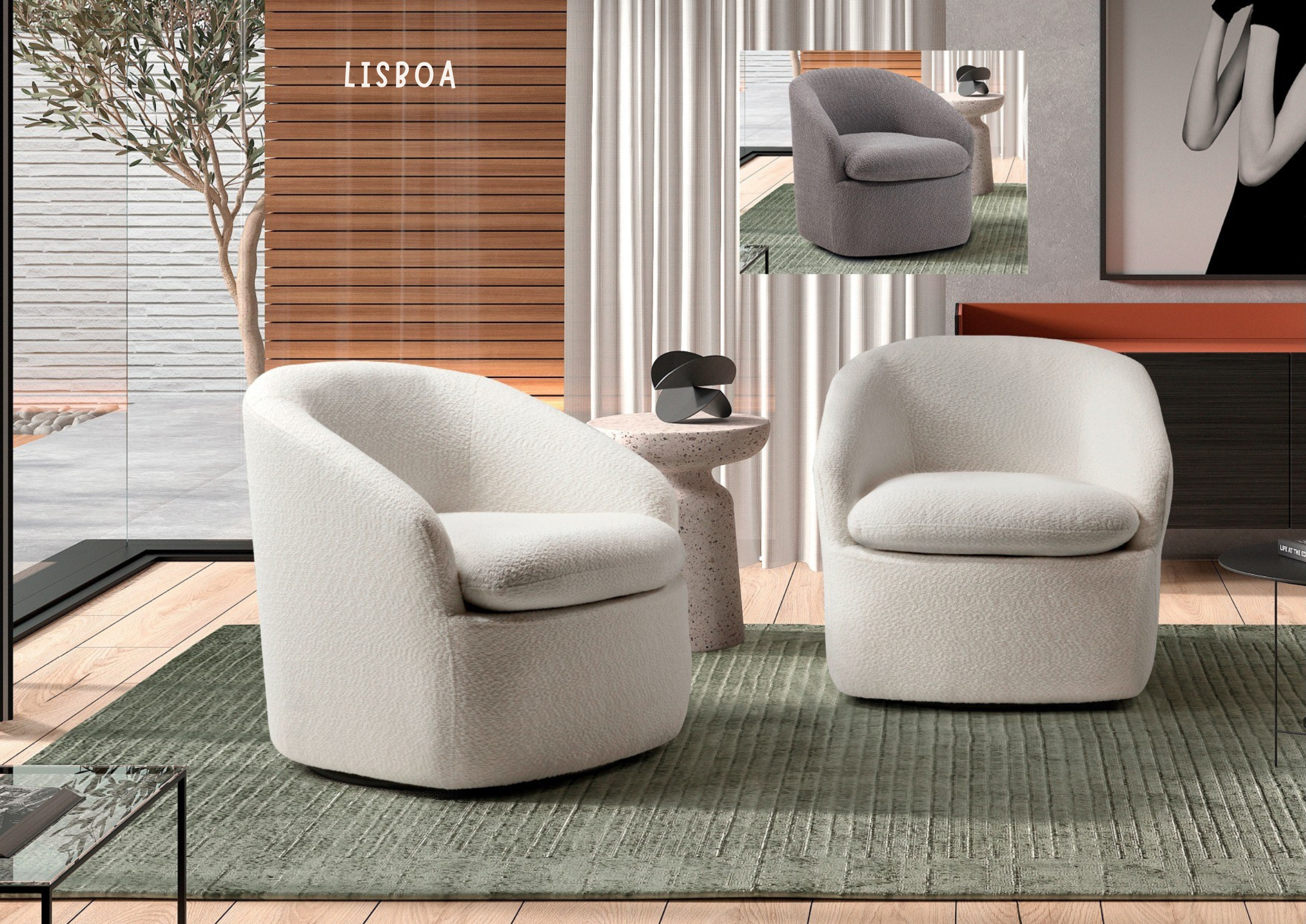 Lisboa - Fauteuil Pivotant 