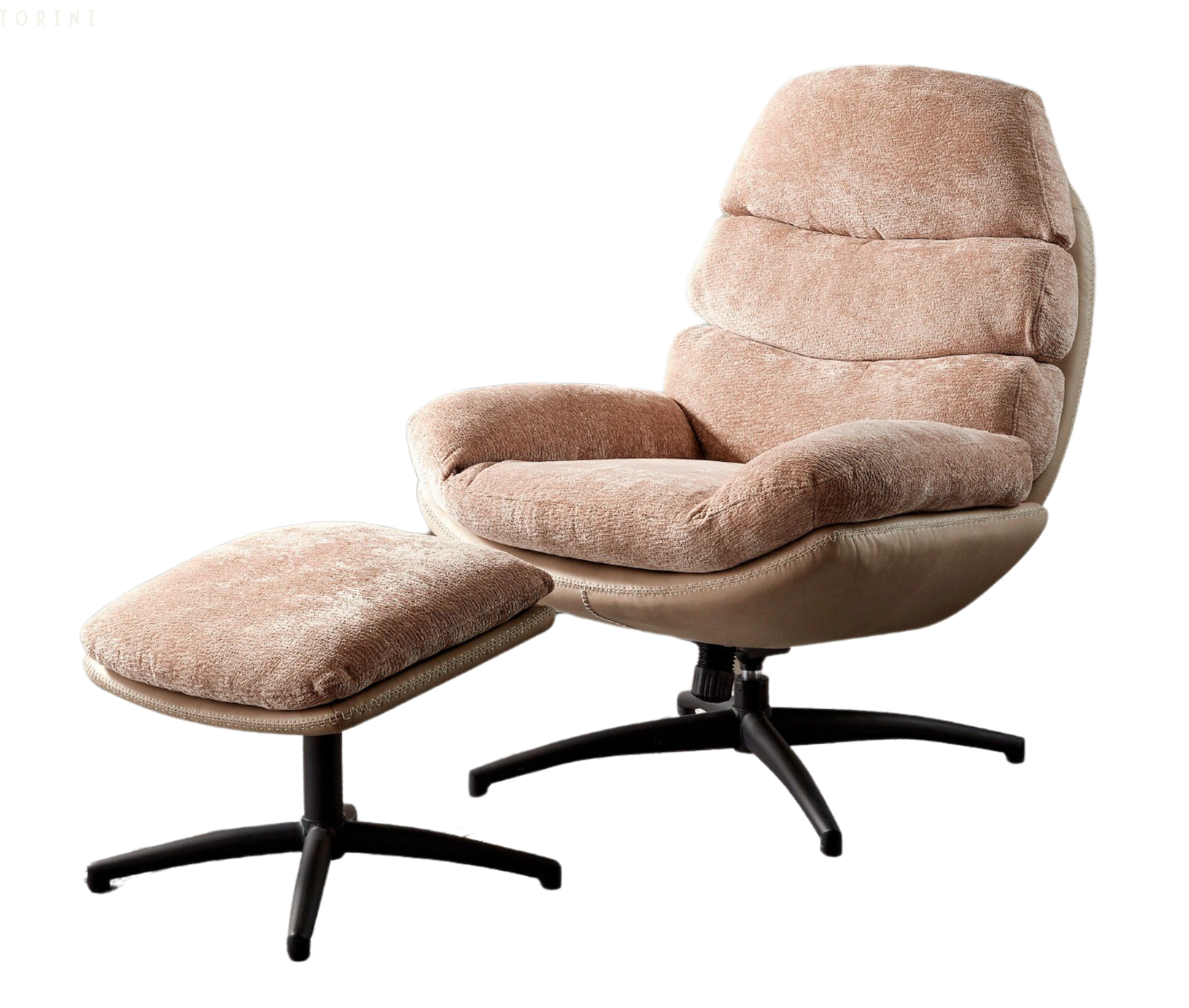 Santorini - Fauteuil Pivotant & Balancier + Pouf 