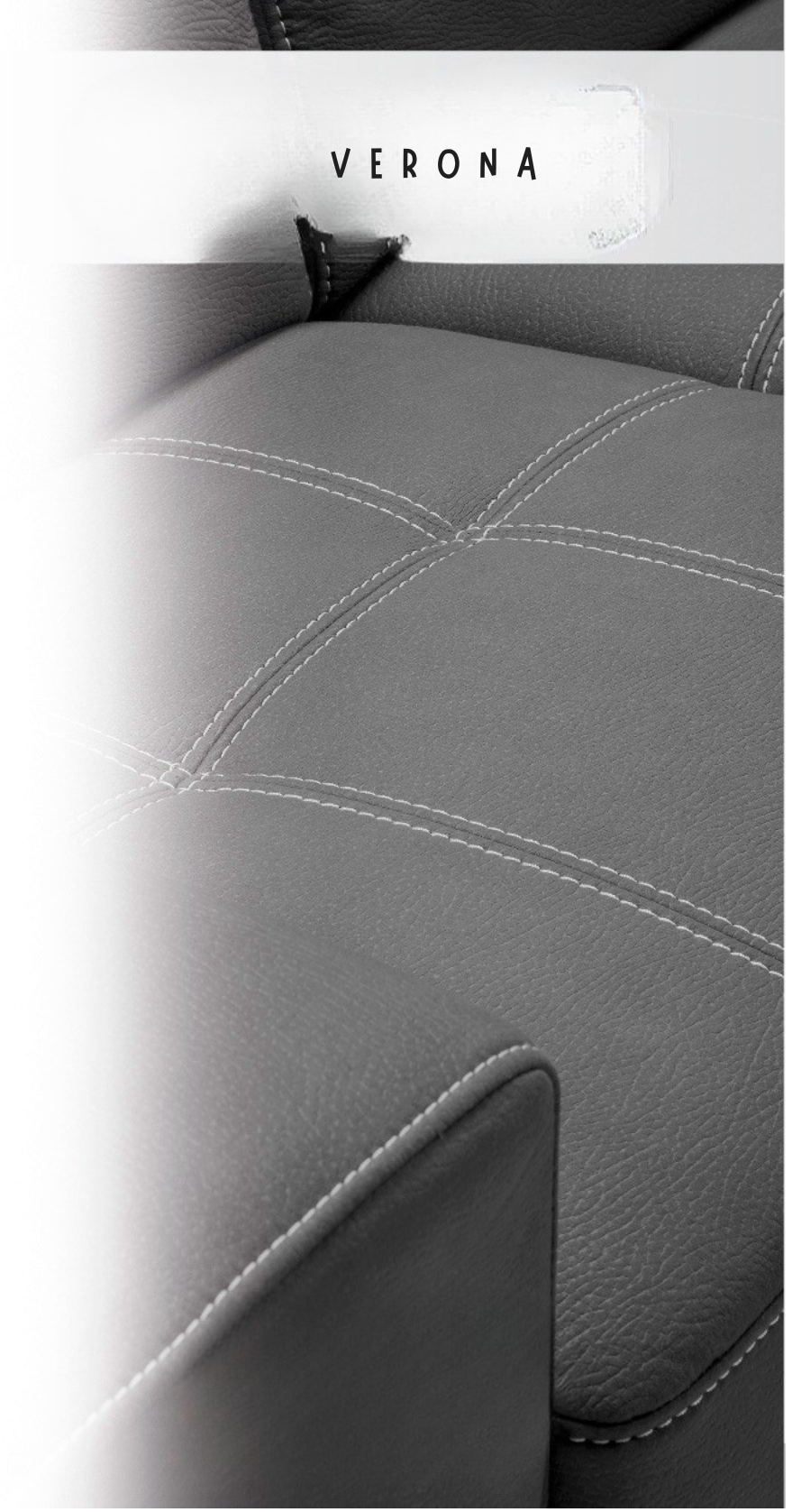 Verona - Salon d'Angle avec Fonction Lit + Coffre + Poufs