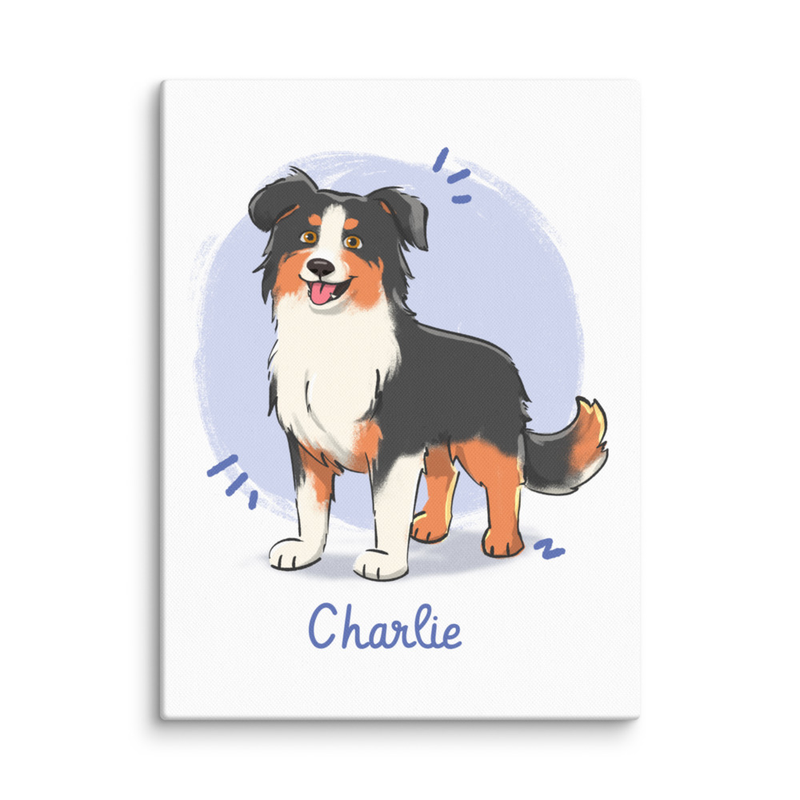 Custom Pet Portrait on Canvas – Personalized Dog & Cat Portrait from Photo, Ready to Hang Wall Art, Pet Lover Gift