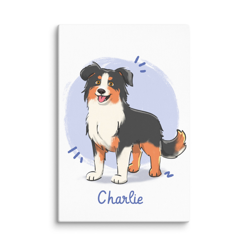 Custom Pet Portrait on Canvas – Personalized Dog & Cat Portrait from Photo, Ready to Hang Wall Art, Pet Lover Gift