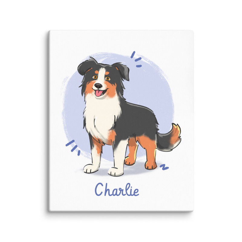 Custom Pet Portrait on Canvas – Personalized Dog & Cat Portrait from Photo, Ready to Hang Wall Art, Pet Lover Gift