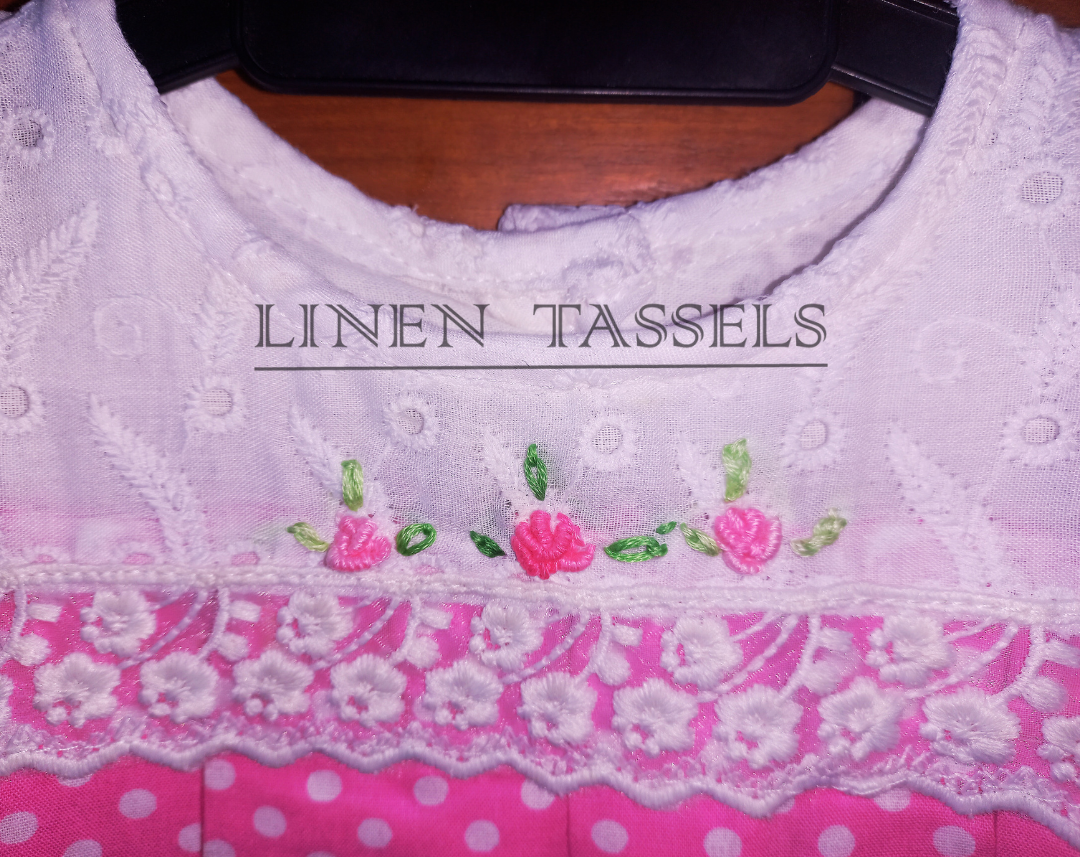 Pink Polka Dot Baby Dress Code: (KC00118) Size: 1-2 years