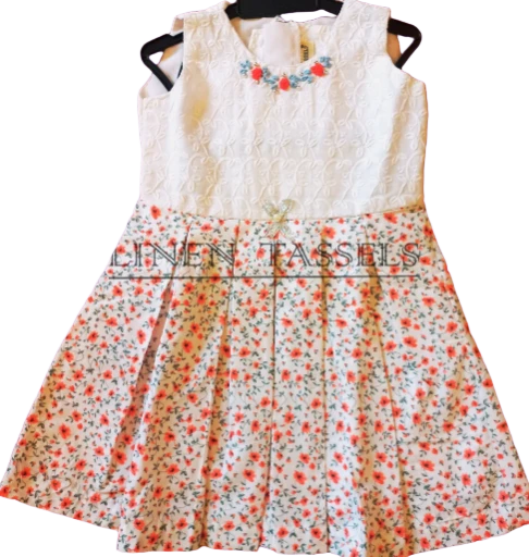 Floral Girls' Dress (Code :KC00131) Size- 2-3years