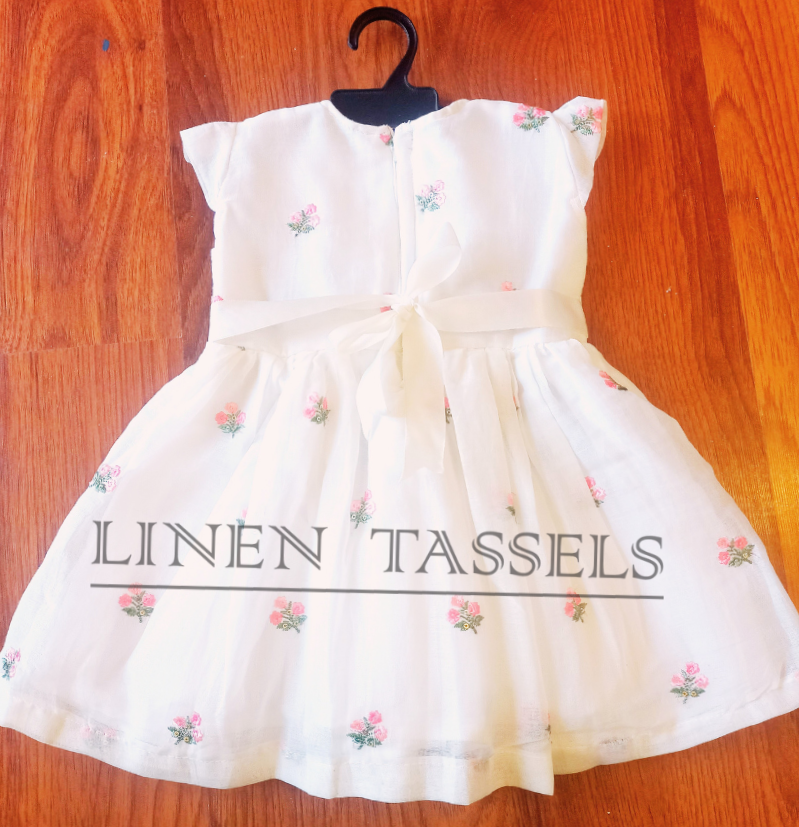 White Baby Dress  Code (KC00650)  Size available: 1-2 years