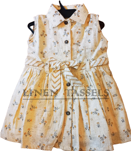Floral Button-Down Dress for Girls (Code: KC00130) Size: 1-2 years