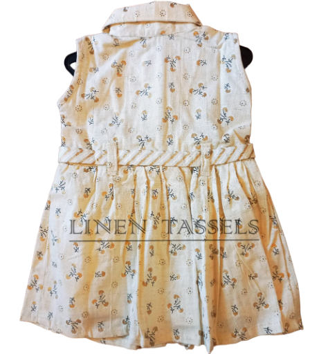 Floral Button-Down Dress for Girls (Code: KC00130) Size: 1-2 years