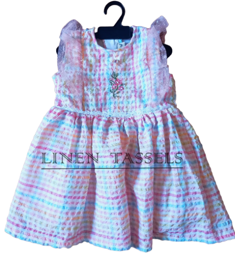 Girls' Floral Dress (Code: KC00132) Size: 1-2 years