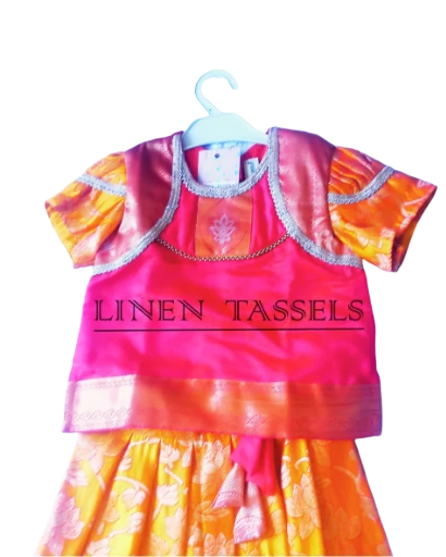 Traditional Baby Dress Pattu Pavadai (Code: KP00151) Size: 6-7 years