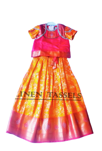 Traditional Baby Dress Pattu Pavadai (Code: KP00151) Size: 6-7 years