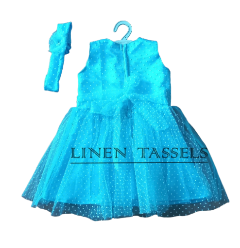 Children's Blue Polka Dot Dress ( Code: KP00156 ) Size : 2-3 years