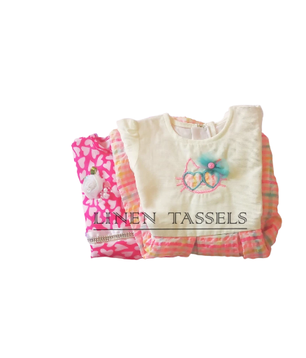 Pack of 2 dresses for Rs 599. (Code: KC00147) Size: 1-2 years